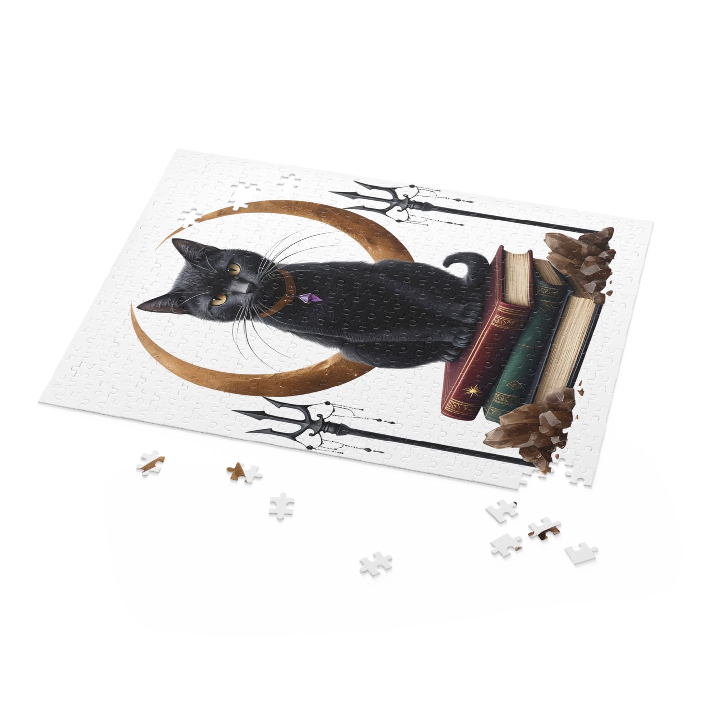 Mystic Black Cat 500 Piece Jigsaw Puzzle