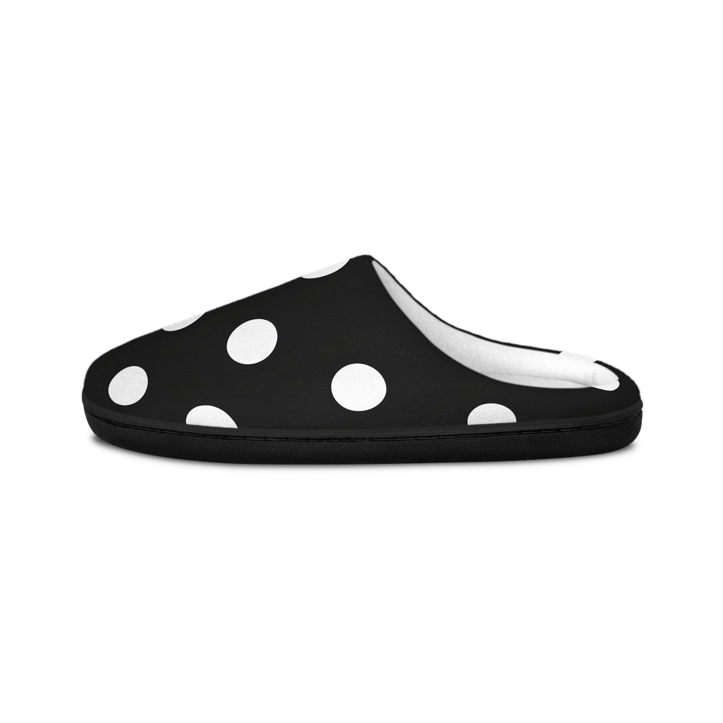 Bianca's Black & White Polka Dot Women's Indoor Slippers