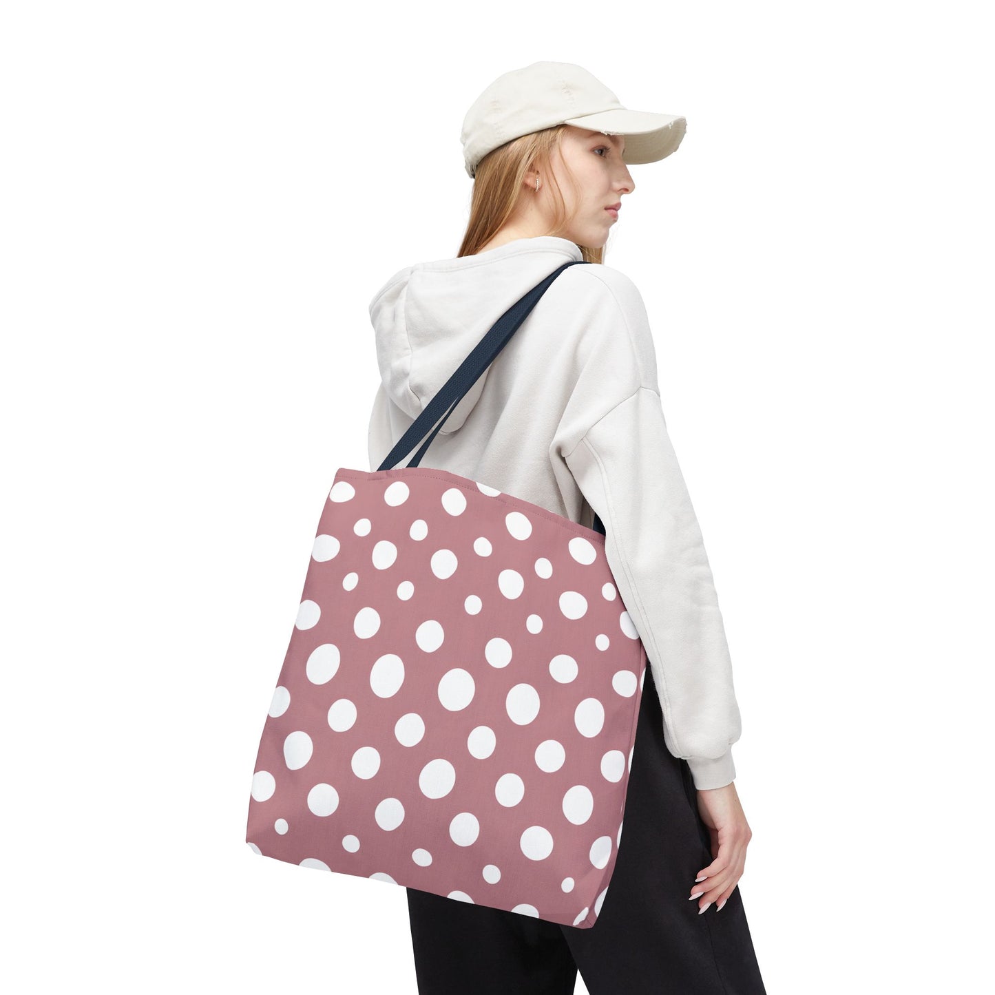 Chic Pink Polka Dot Tote Bag