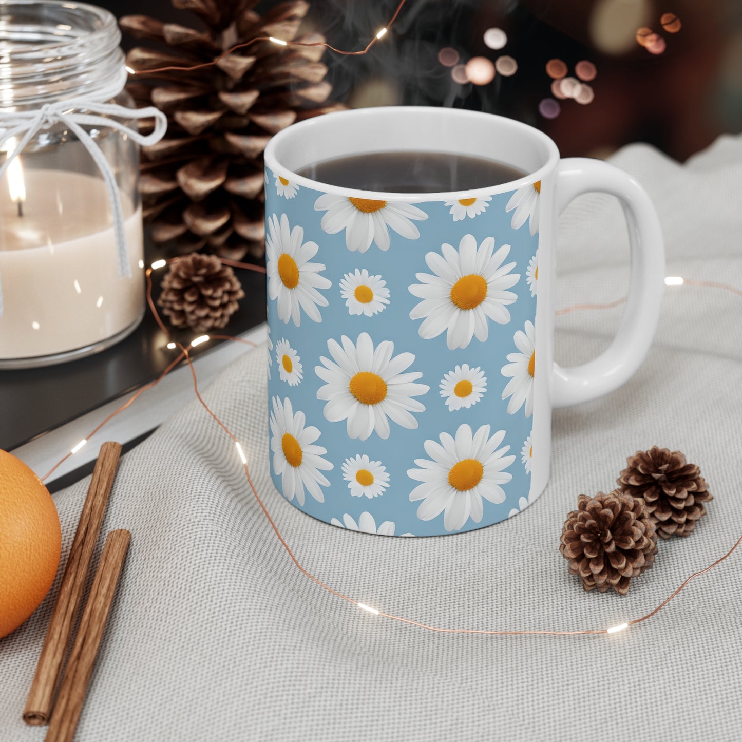 Delilah's Daisy Ceramic Mug, Coffee Cup