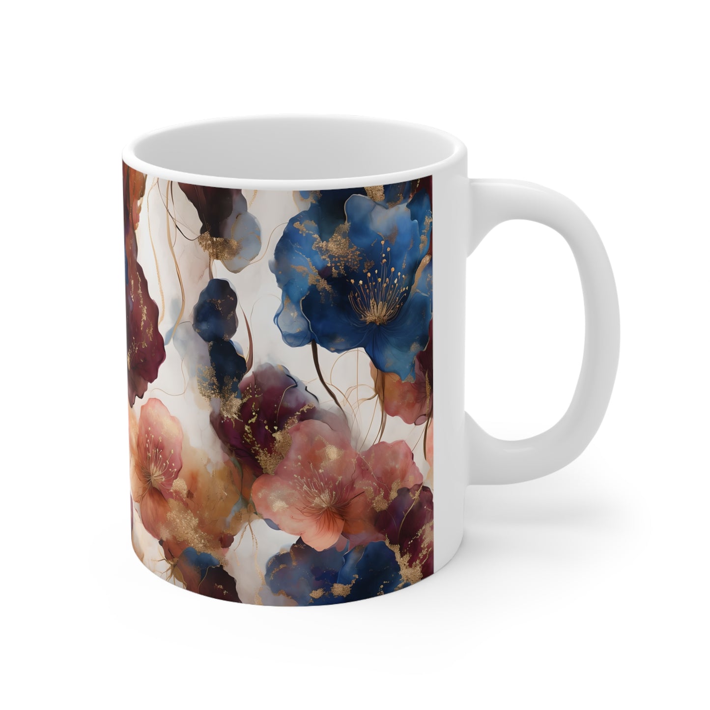 Elisabeth's Flower Ceramic Mug, Coffee Cup