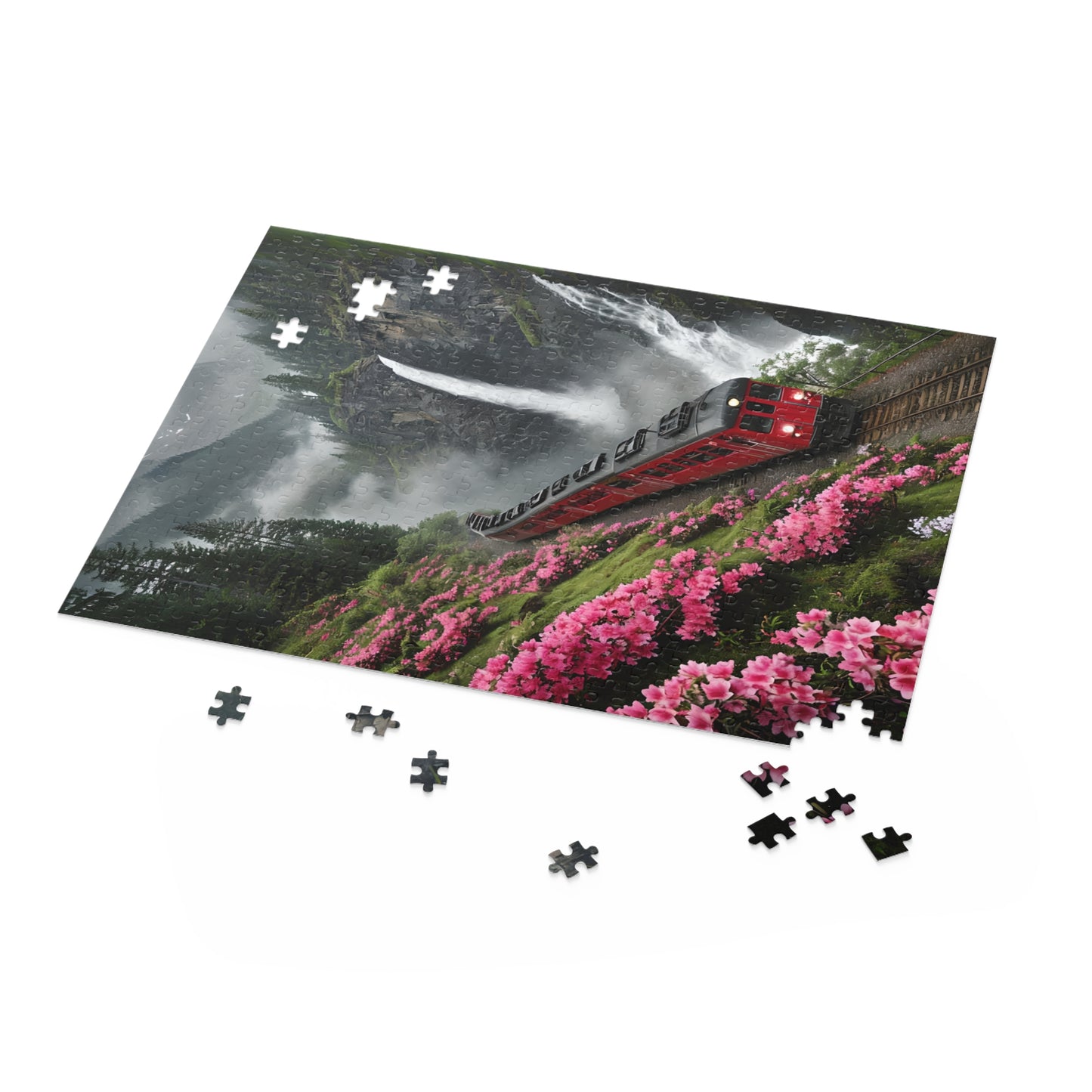 Train in Valley 500 Piece Jigsaw Puzzle