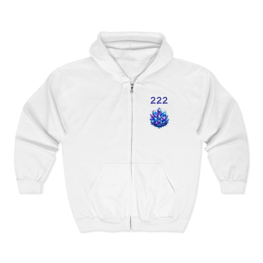 222 Crystal Adult Full Zip Sweatshirt - Hooded
