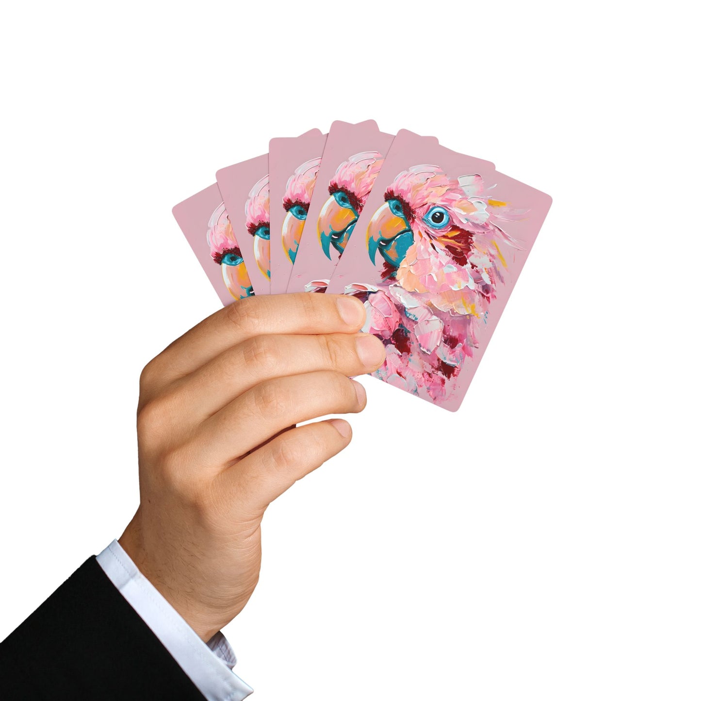Pink Parrot Playing Cards