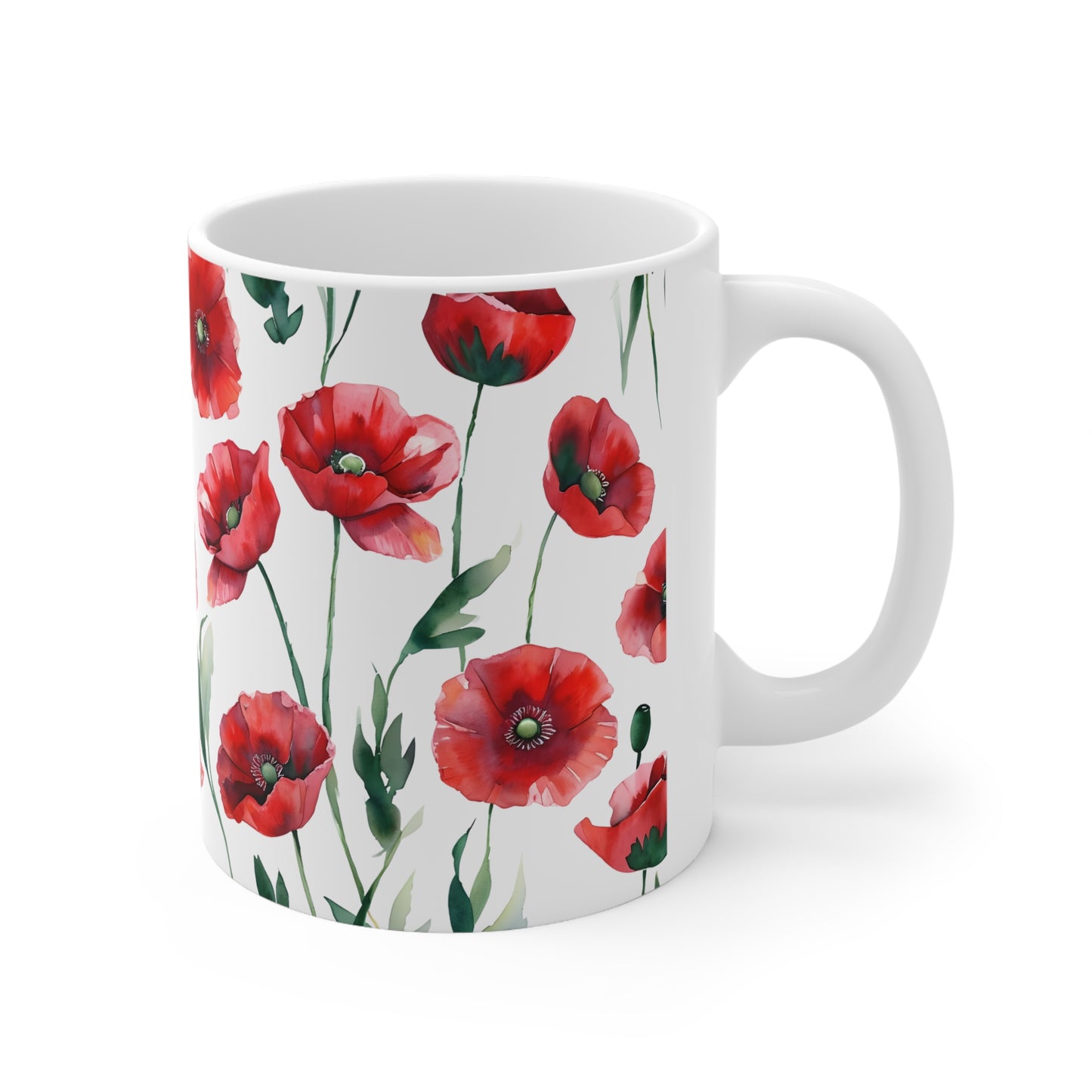 Payton's Poppy Ceramic Mug, Coffee Cup