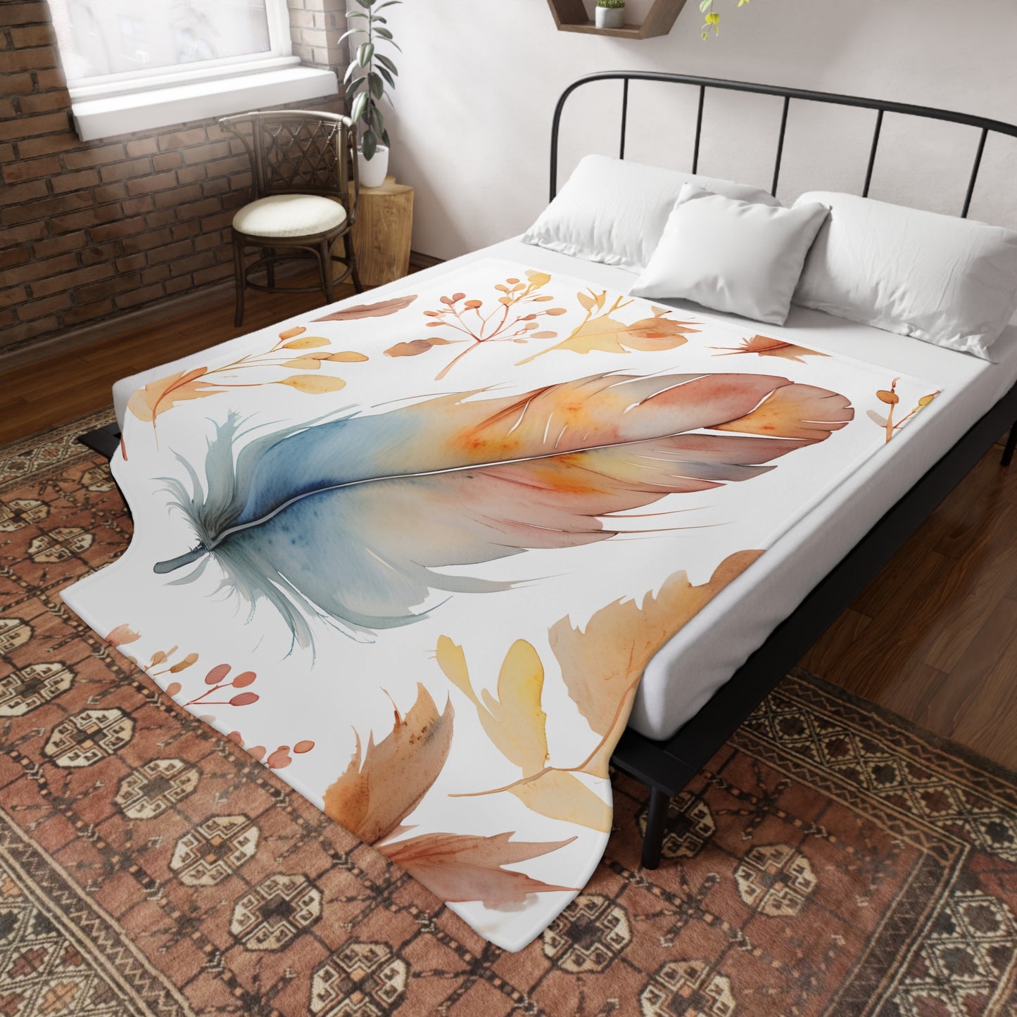 Arizona's Feather Fleece Blanket