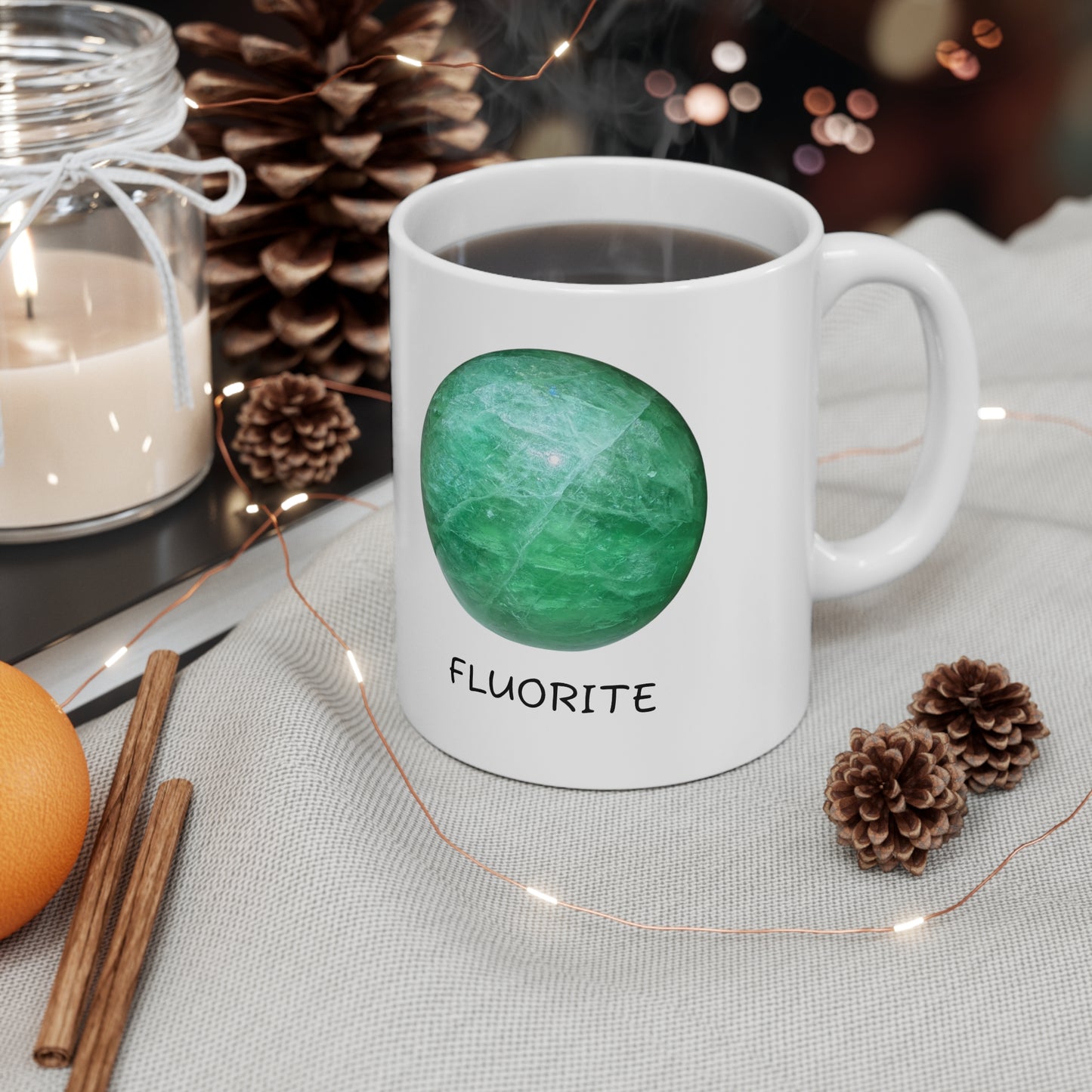 Fluorite Crystal Collection Ceramic Mug, Coffee Cup