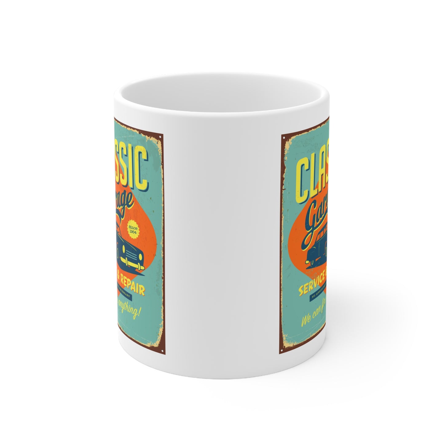 Classic Garage Ceramic Mug, Coffee Cup