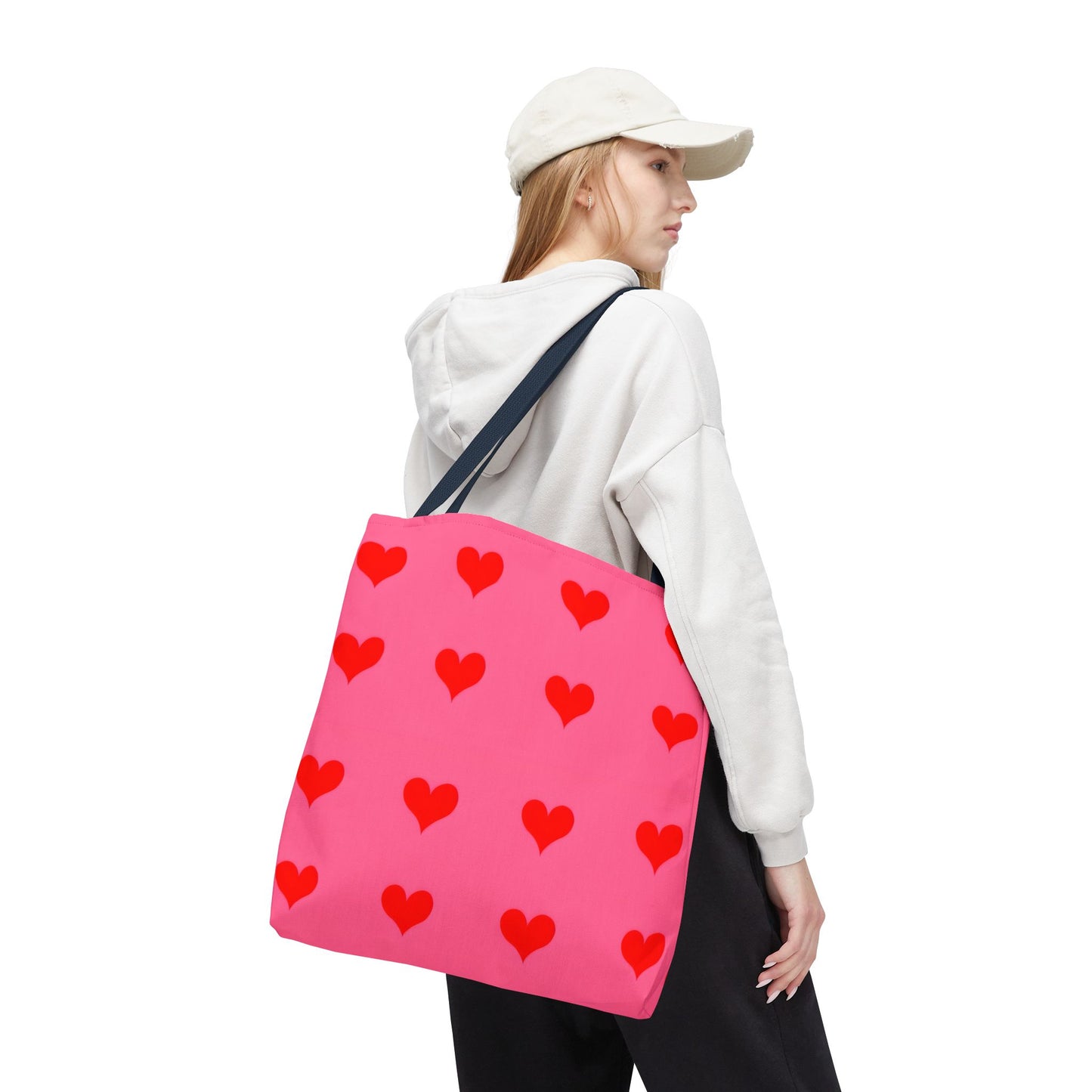 Paisley's Pink & Red Heart Tote Bag
