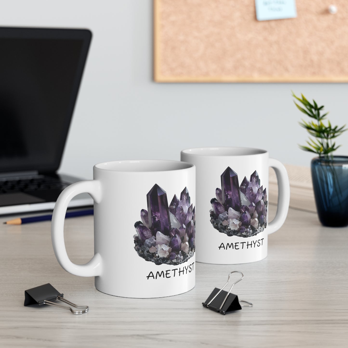 Anne's Amethyst Crystal Collection Ceramic Mug, Coffee Cup