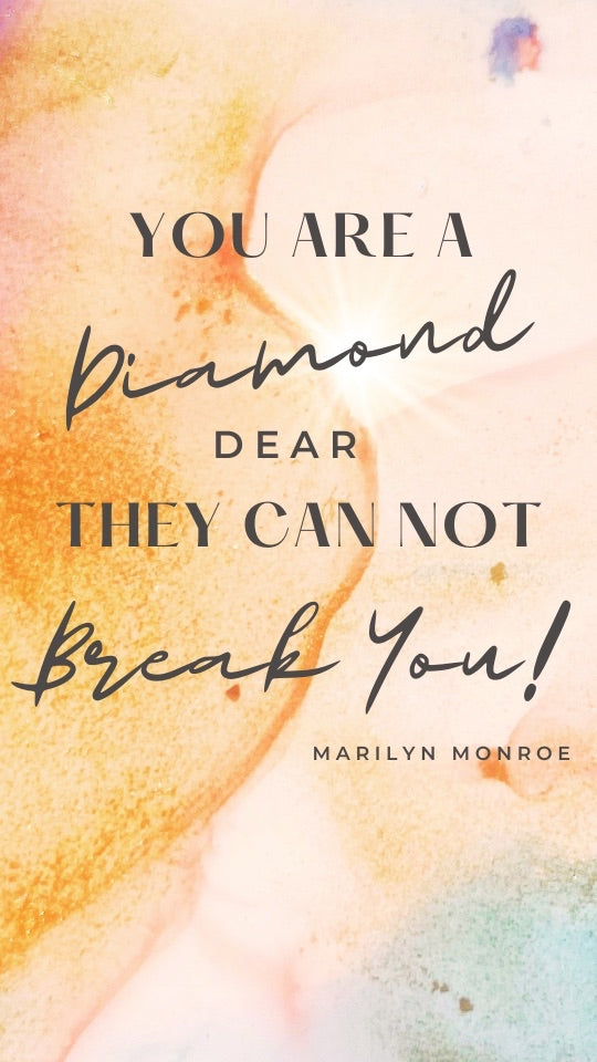 Print only - Art Print A4 “You are a Diamond Dear” Marilyn Monroe Quote