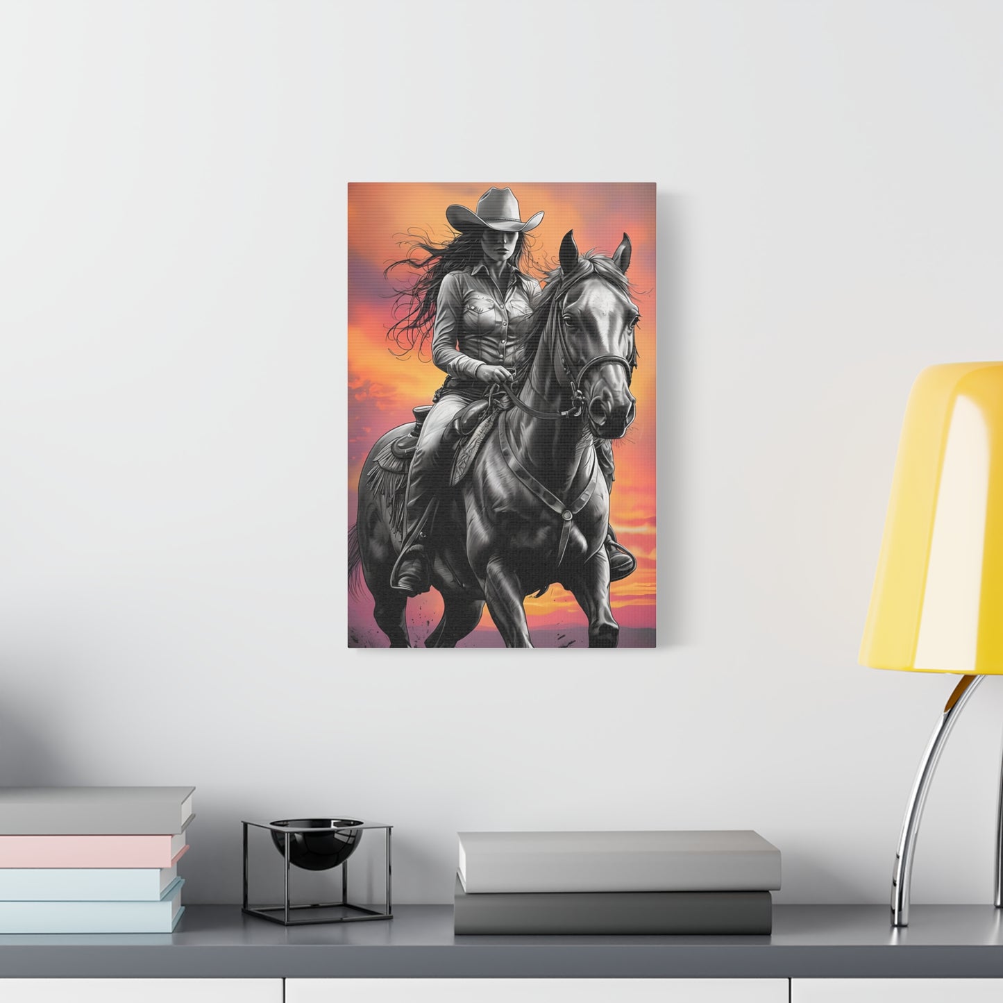 Katy - Western Cowgirl Wall Art Canvas
