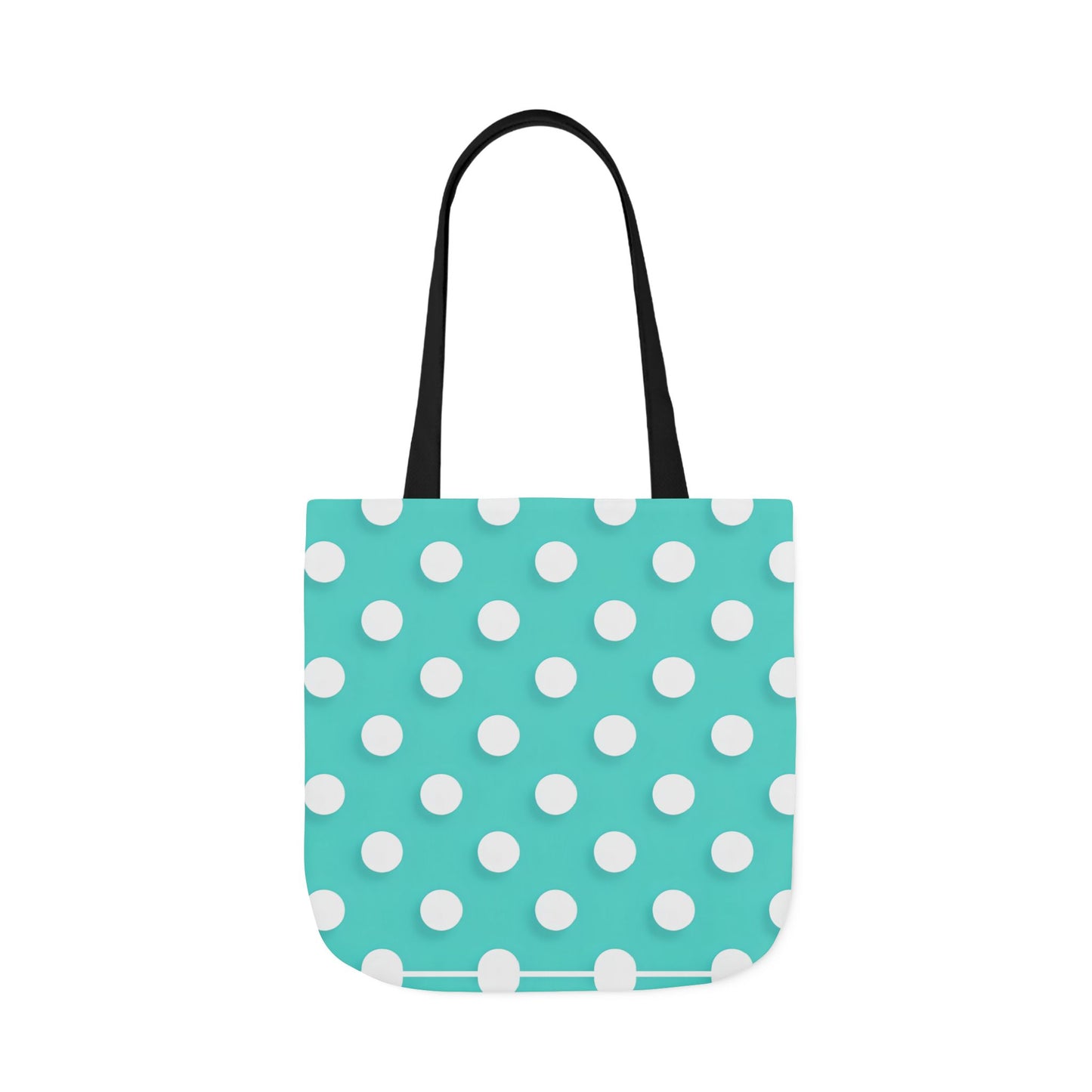 Albert's Aqua Polka Dot Tote Bag