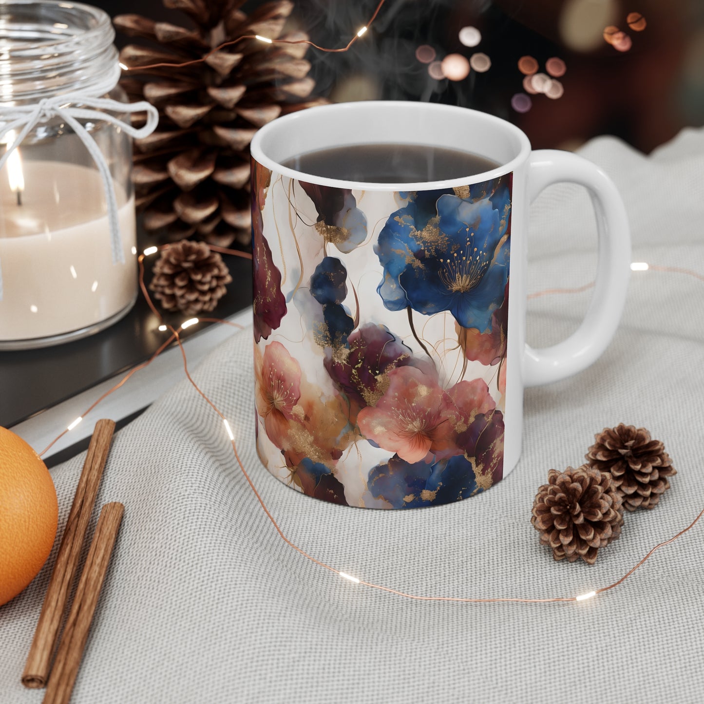 Elisabeth's Flower Ceramic Mug, Coffee Cup