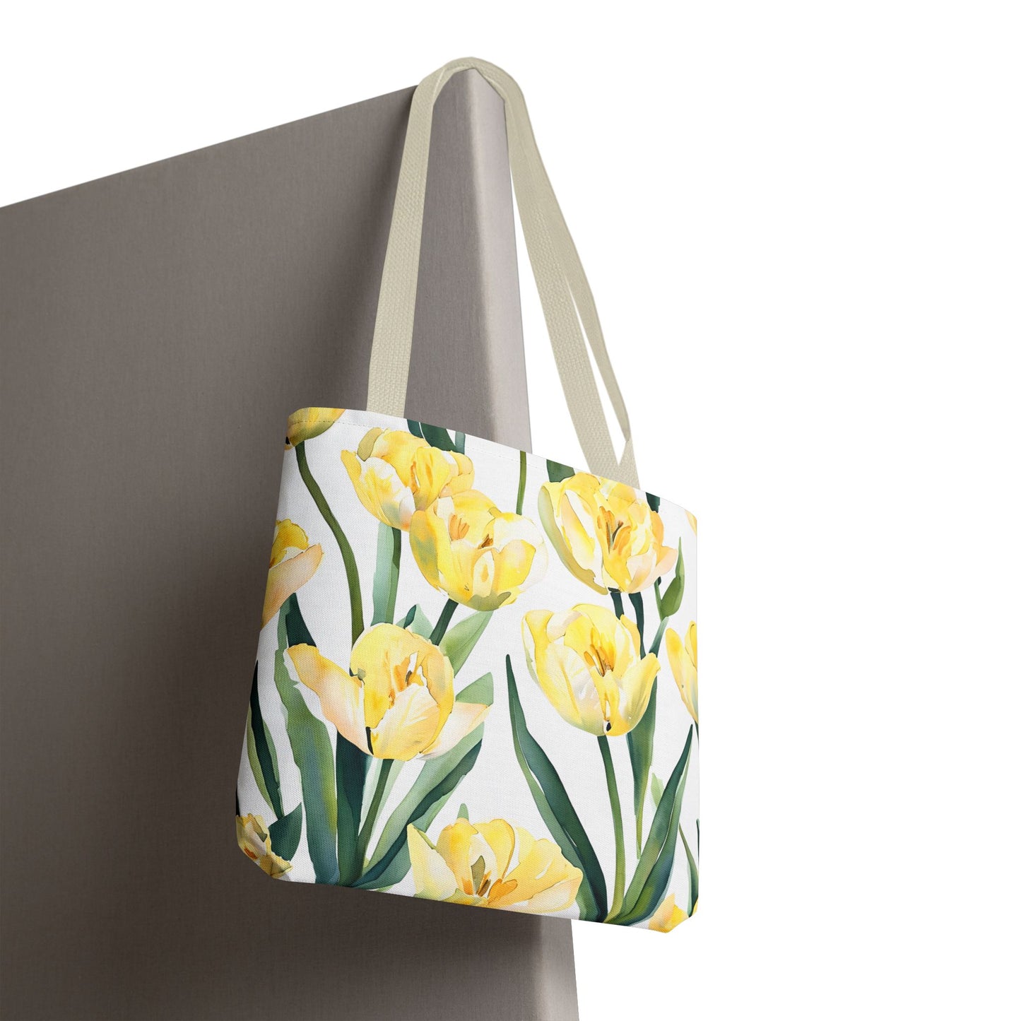 Yetta's Yellow Tulip Floral Tote Bag