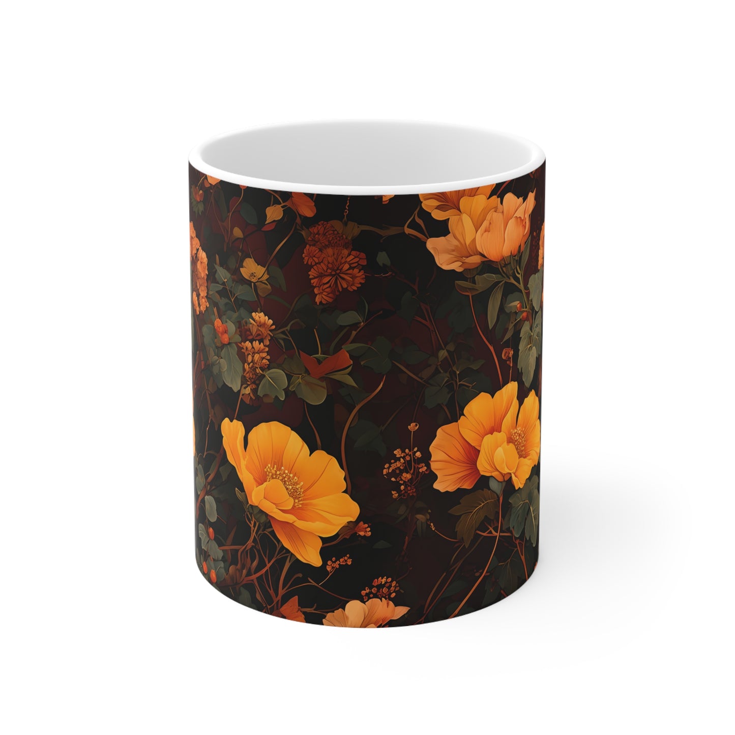 Frida's Floral Ceramic Mug, Coffee Cup