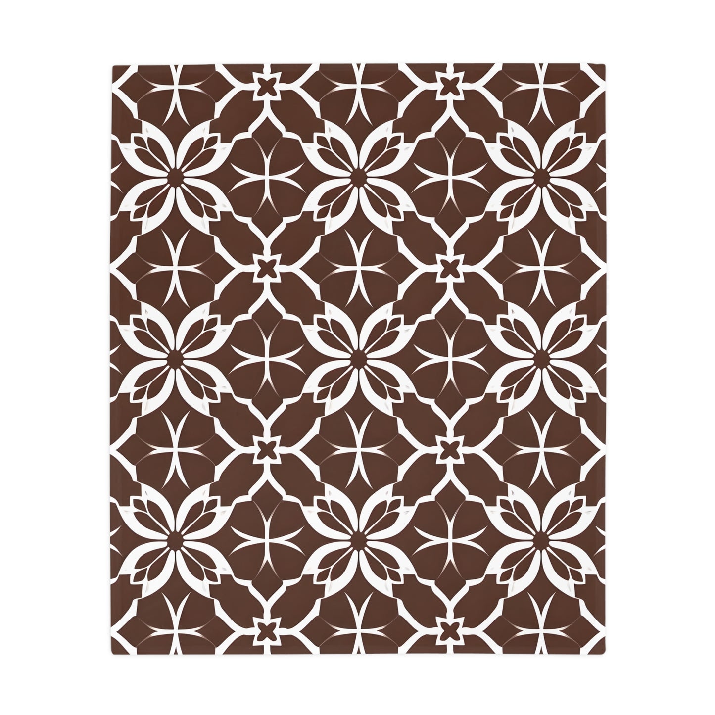 Bambi's Brown Tile Plush Fleece Blanket