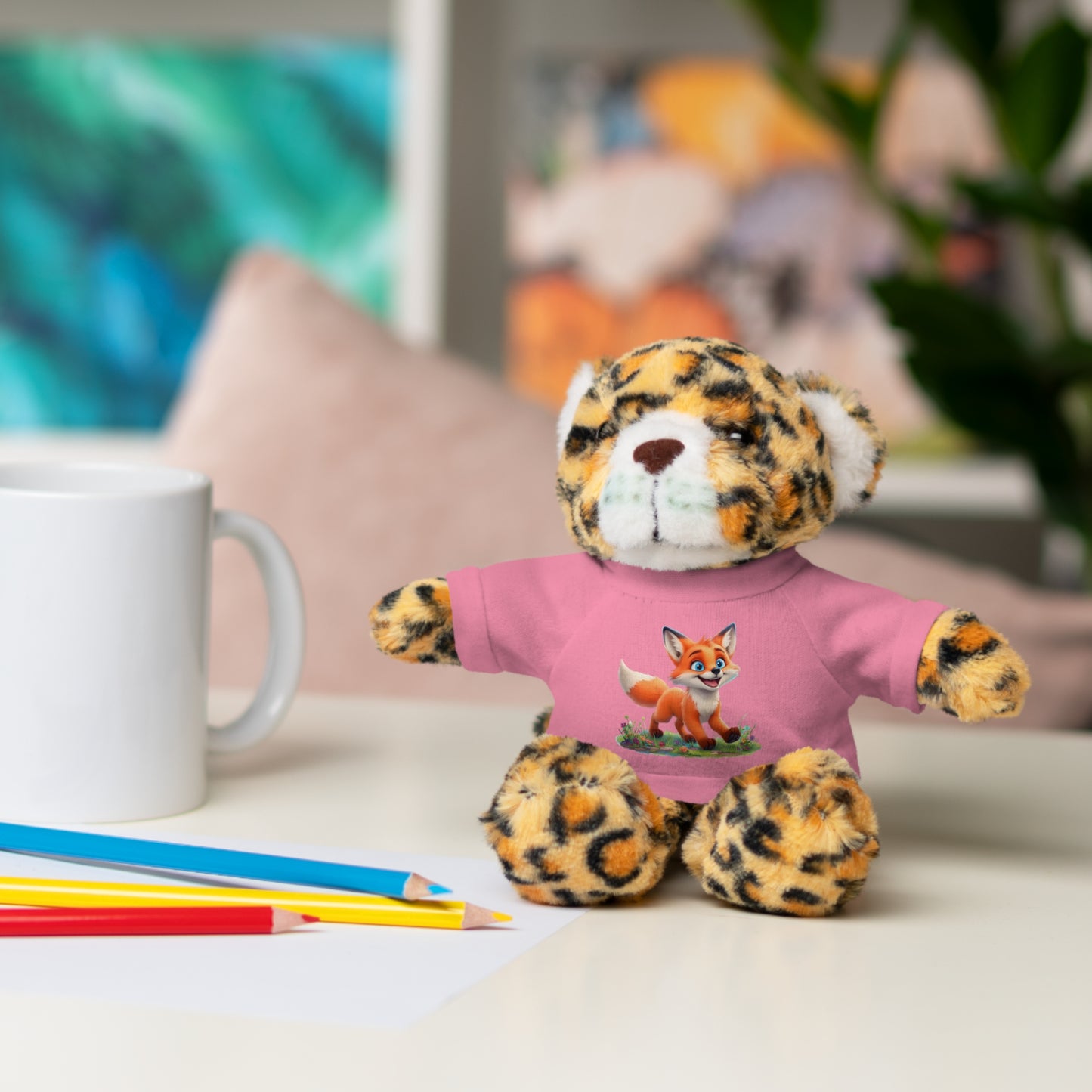 Fox On Tee Animal Plush