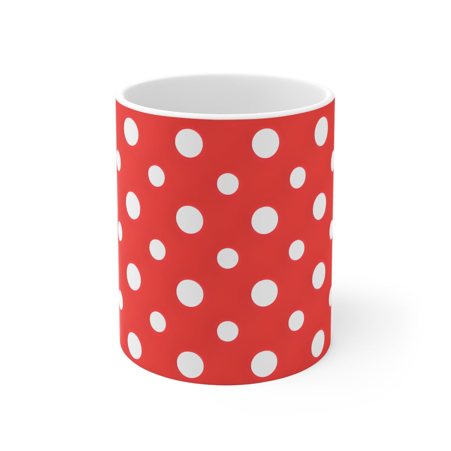 Ruby's Red Polka Dot Ceramic Mug, Coffee Cup