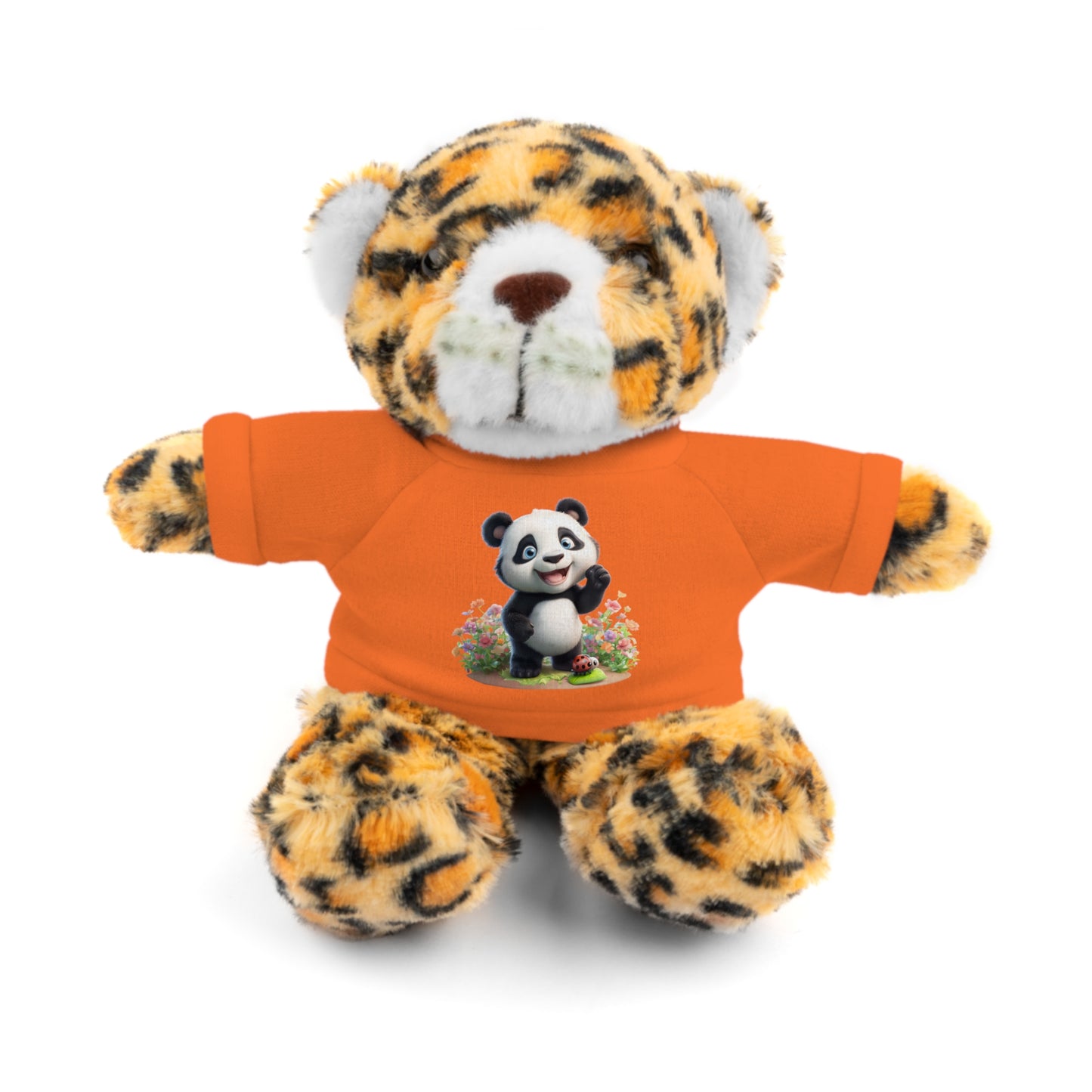 Panda on Tee Plush Animals