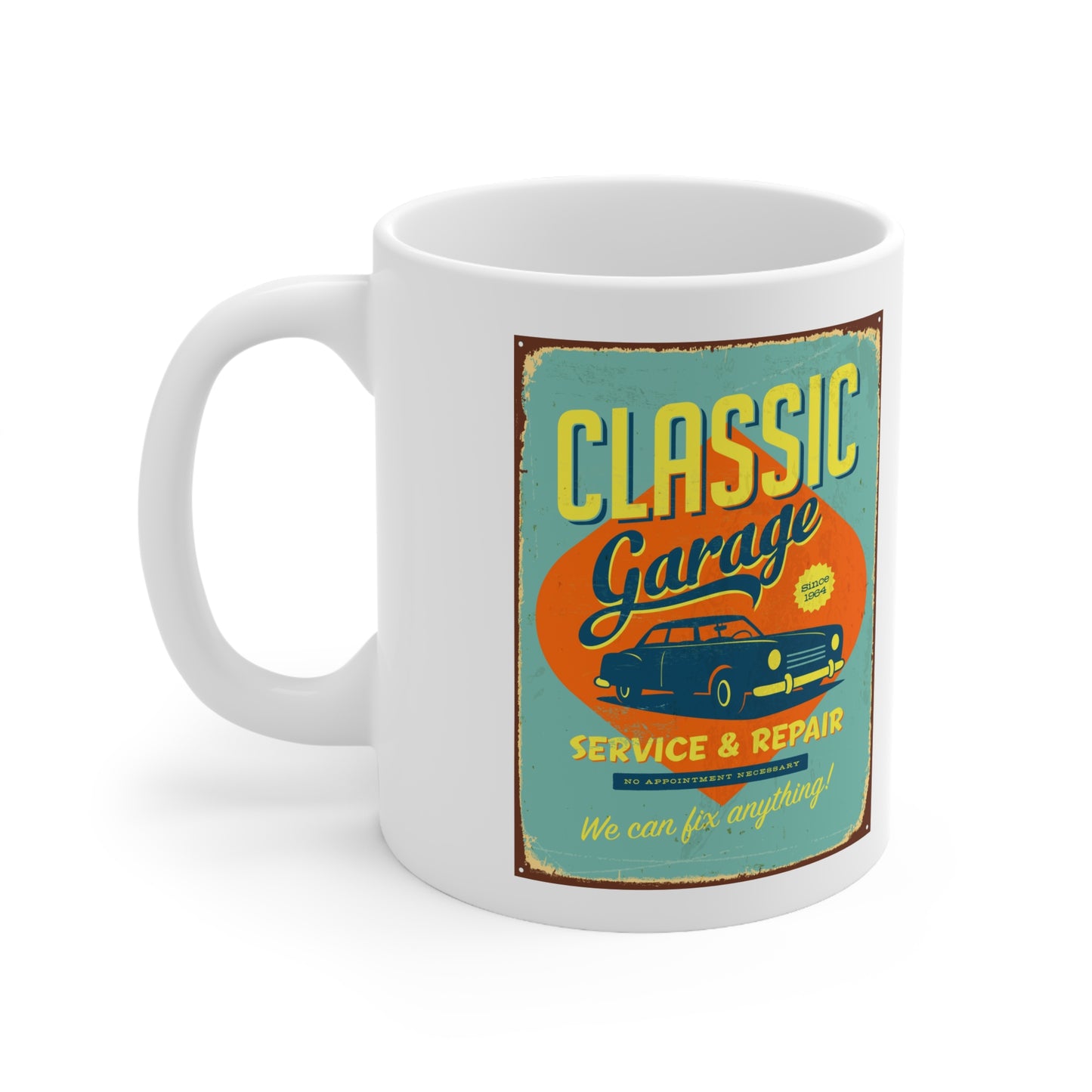 Classic Garage Ceramic Mug, Coffee Cup