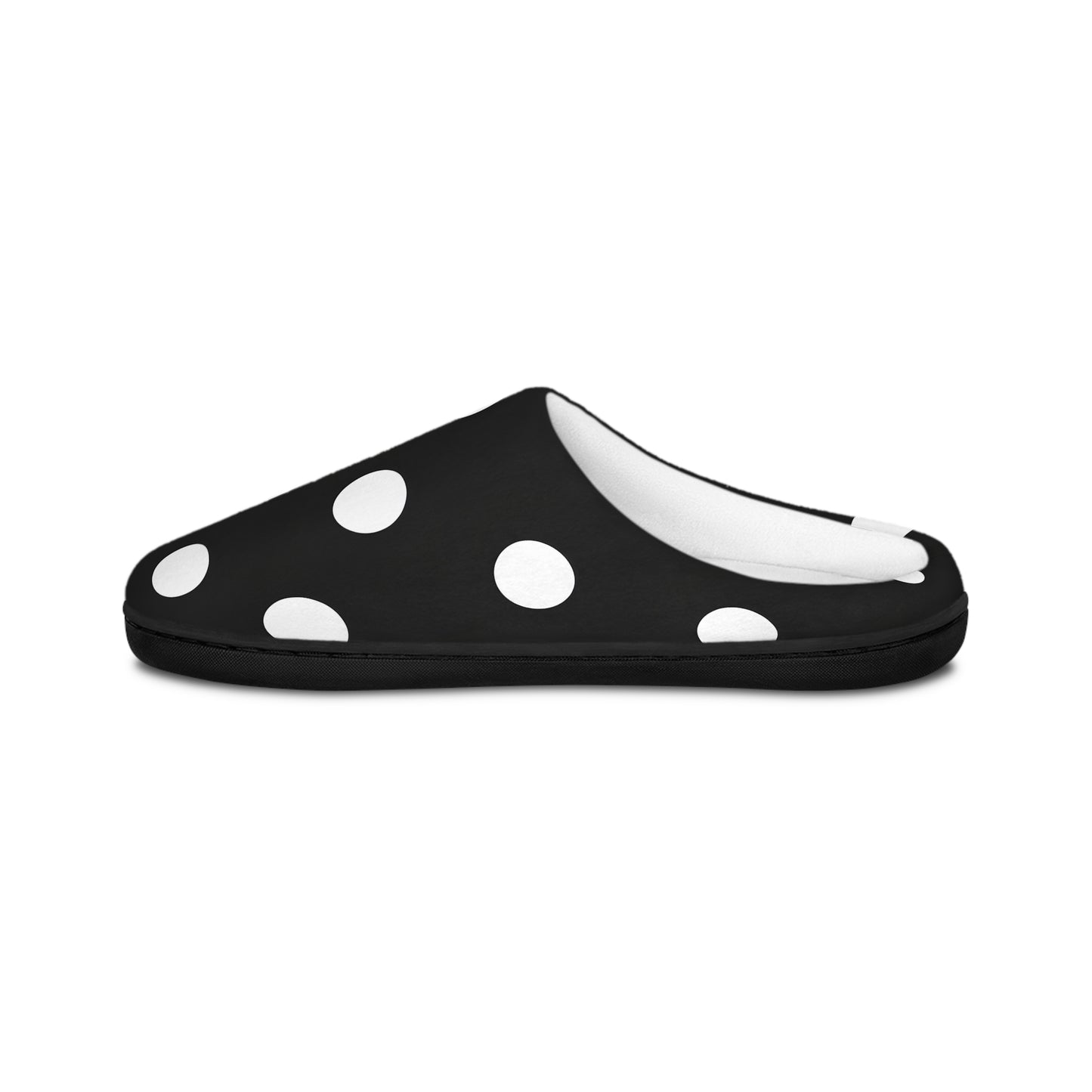 Bianca's Black & White Polka Dot Women's Indoor Slippers