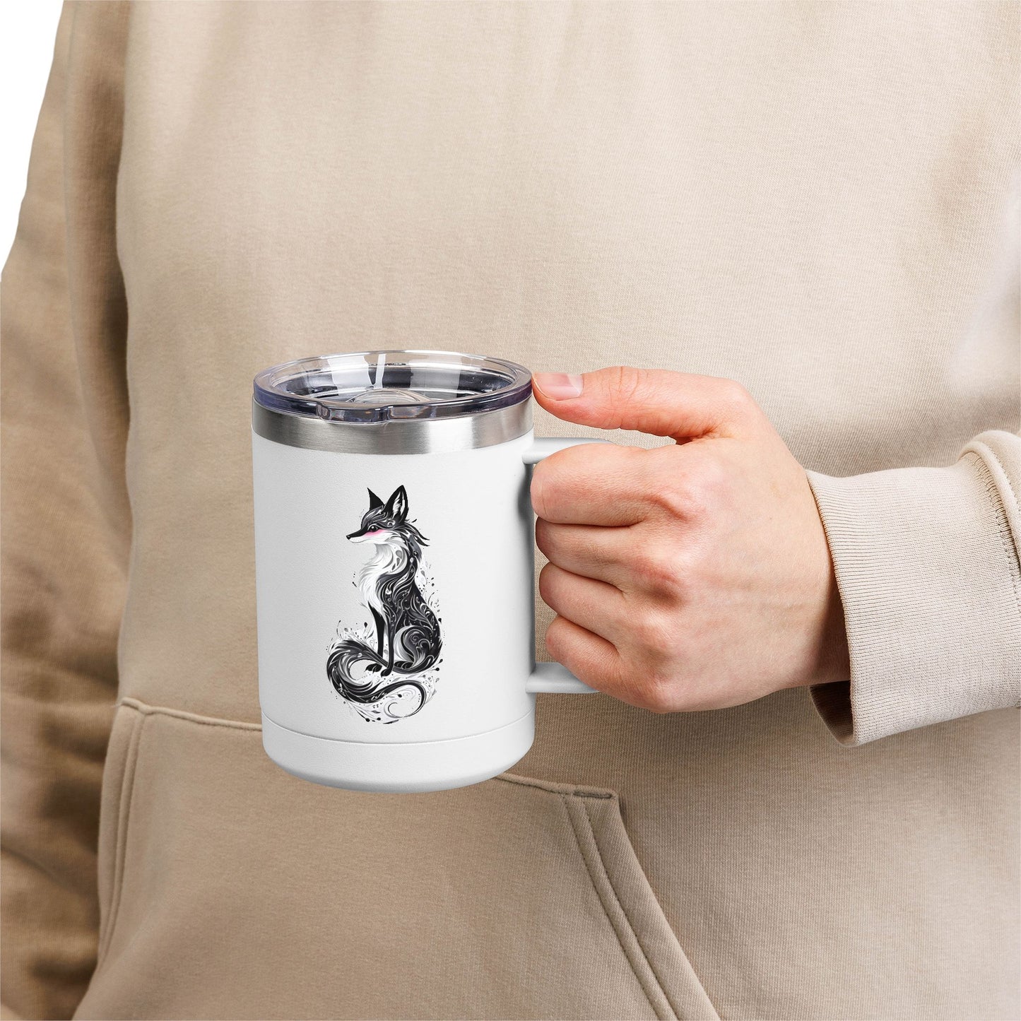 Mystic Black Fox Coffee Mug Tumbler