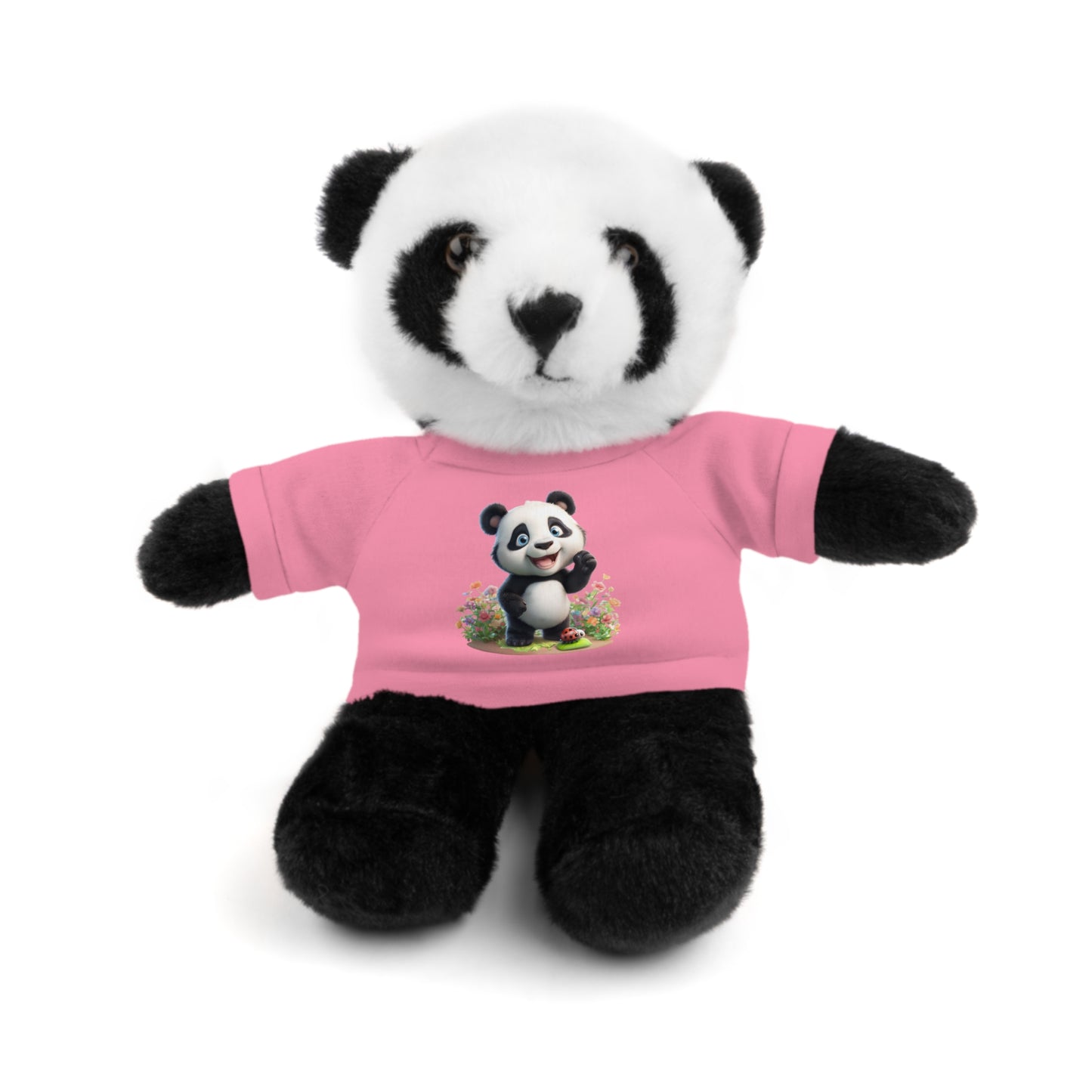 Panda on Tee Plush Animals