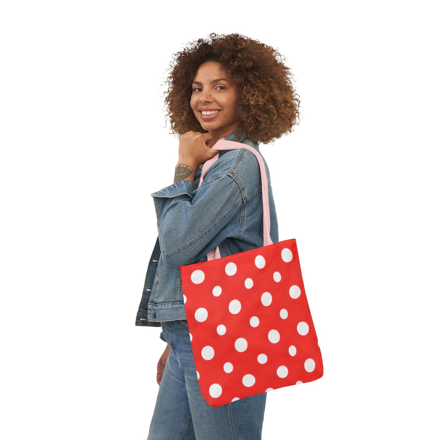 Reba's Red Polka Dot Canvas Tote Bag
