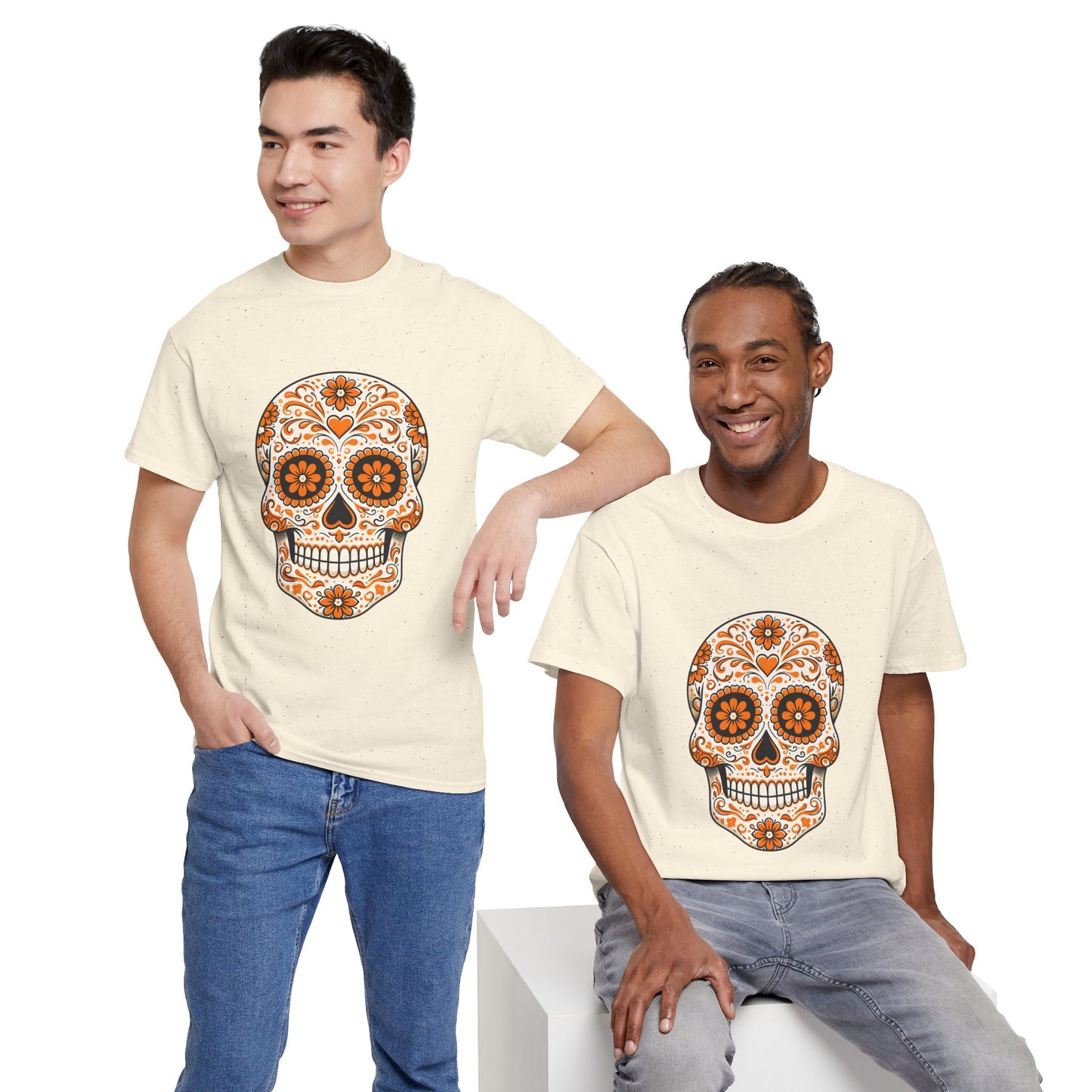 Ophelia's Orange Sugar Skull Adult Shirt