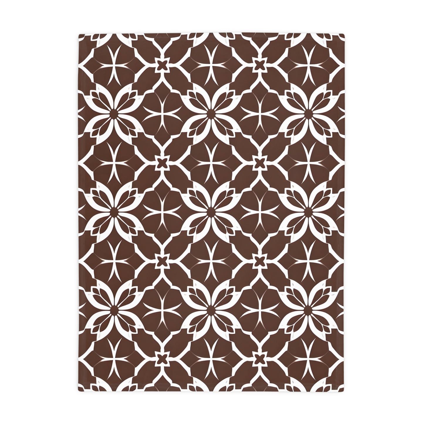 Bambi's Brown Tile Plush Fleece Blanket