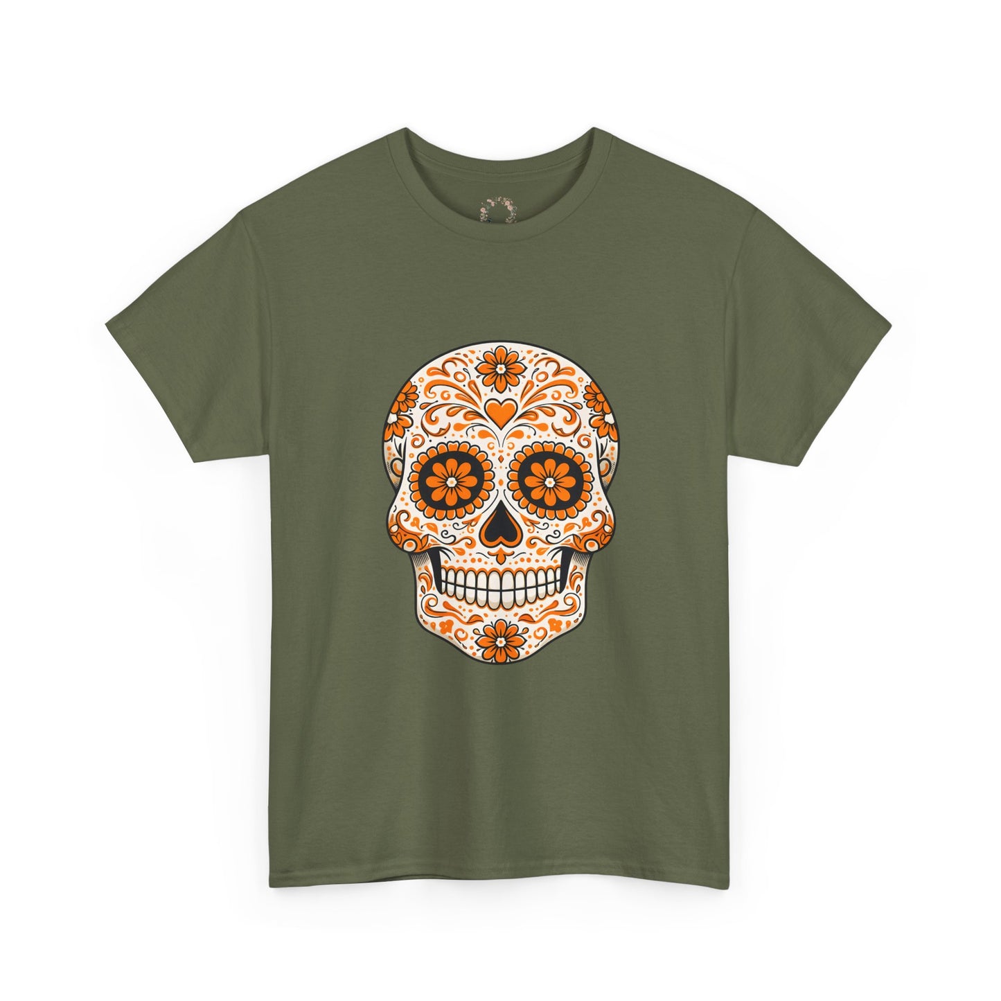Ophelia's Orange Sugar Skull Adult Shirt