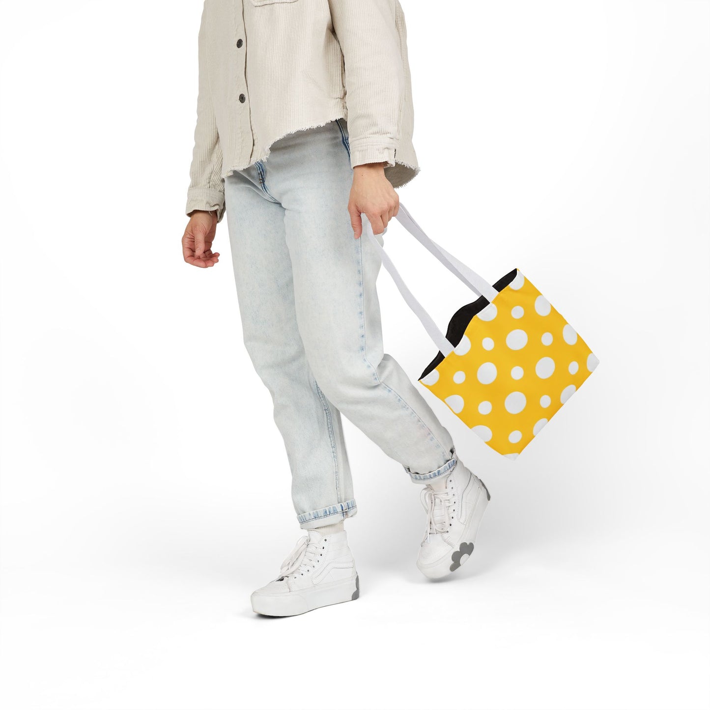 Yuki's Yellow Polka Dot Tote Bag
