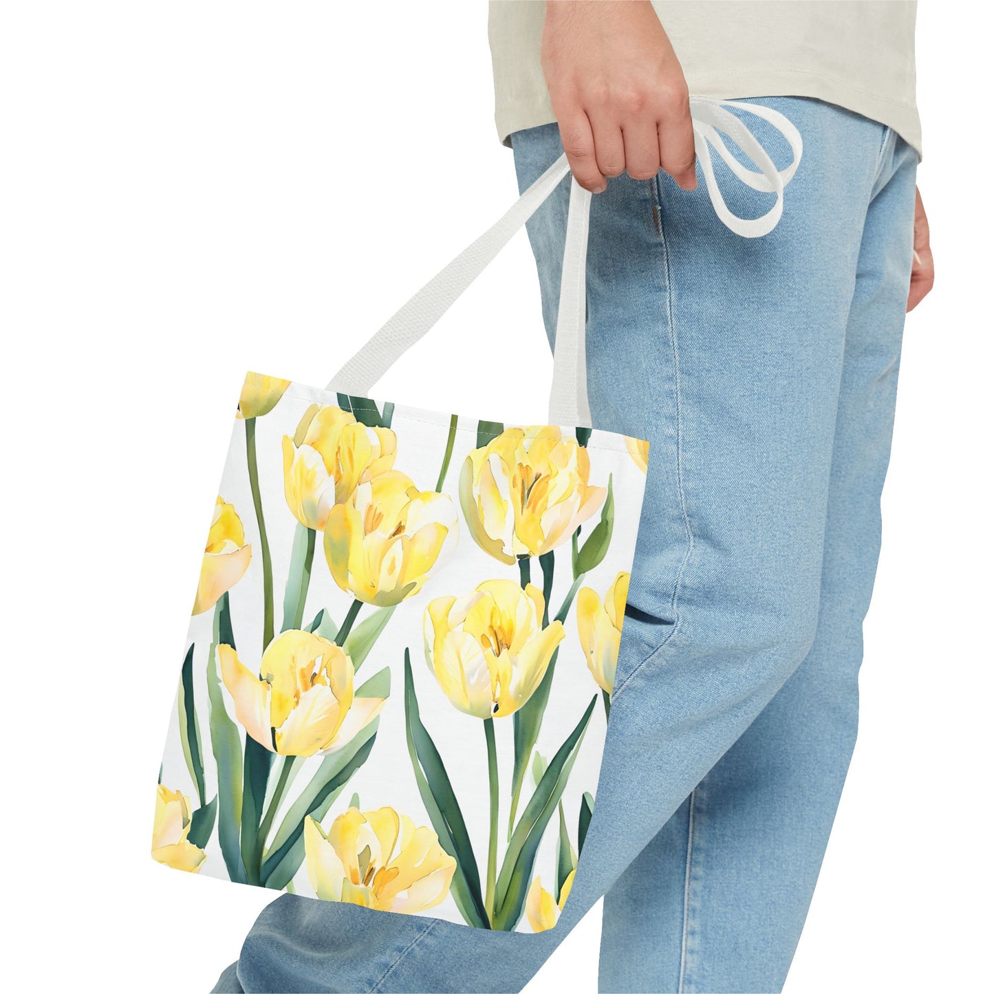 Yetta's Yellow Tulip Floral Tote Bag