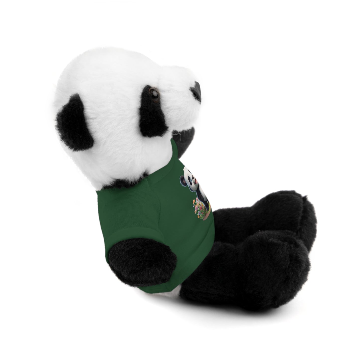 Panda on Tee Plush Animals