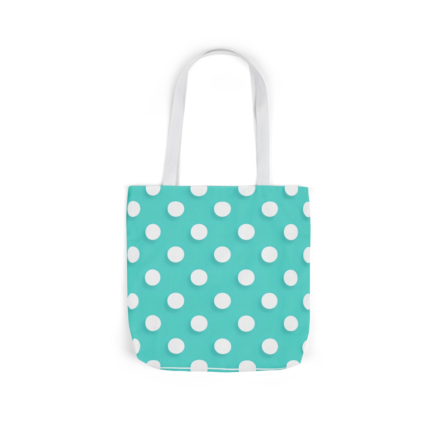 Albert's Aqua Polka Dot Tote Bag