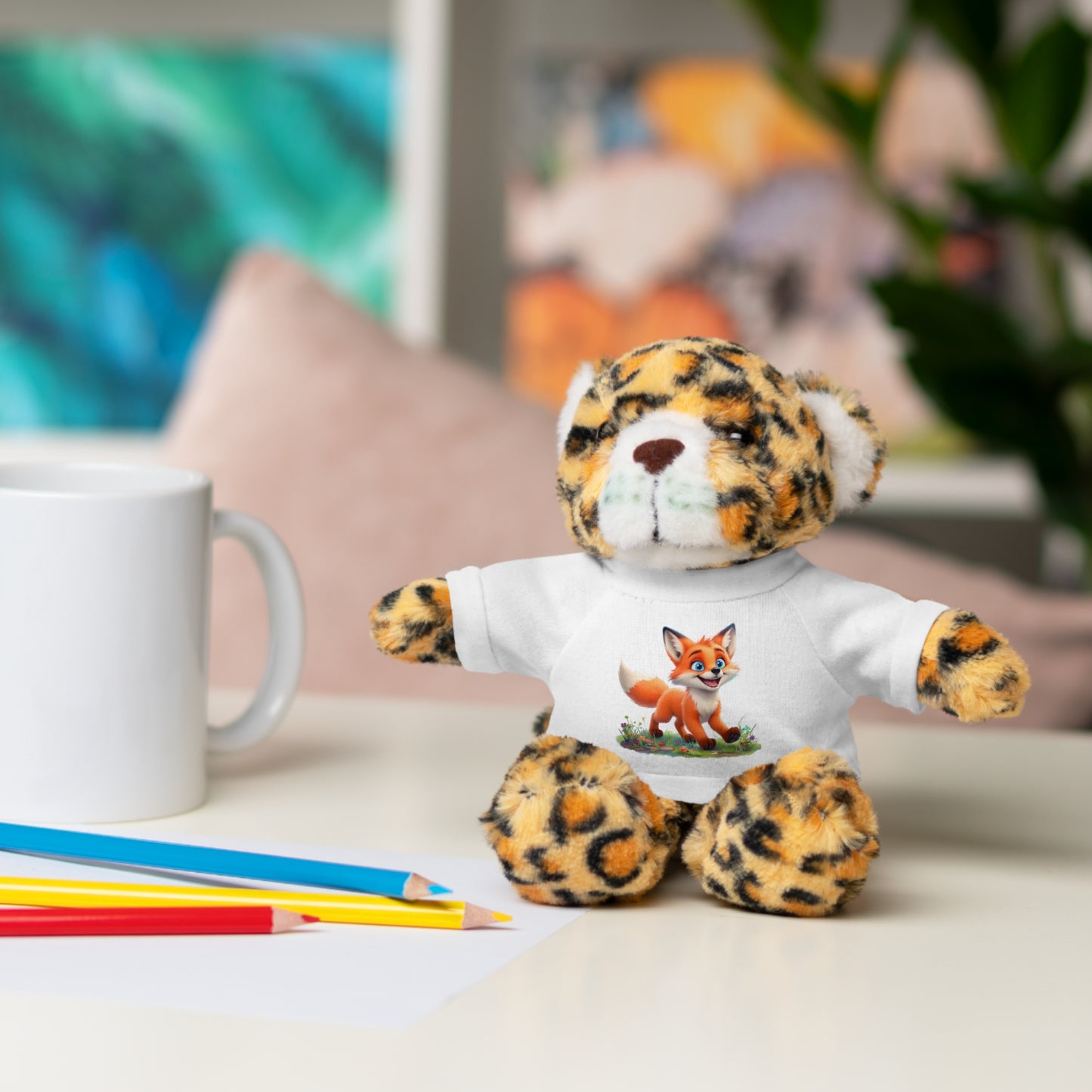 Fox On Tee Animal Plush
