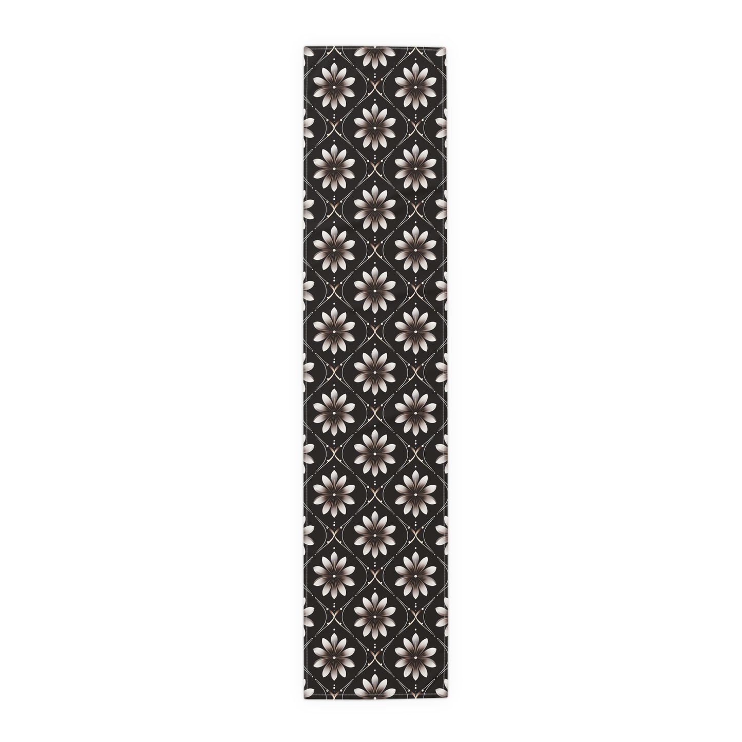 Blinky's Brown Floral Tile Table Runner