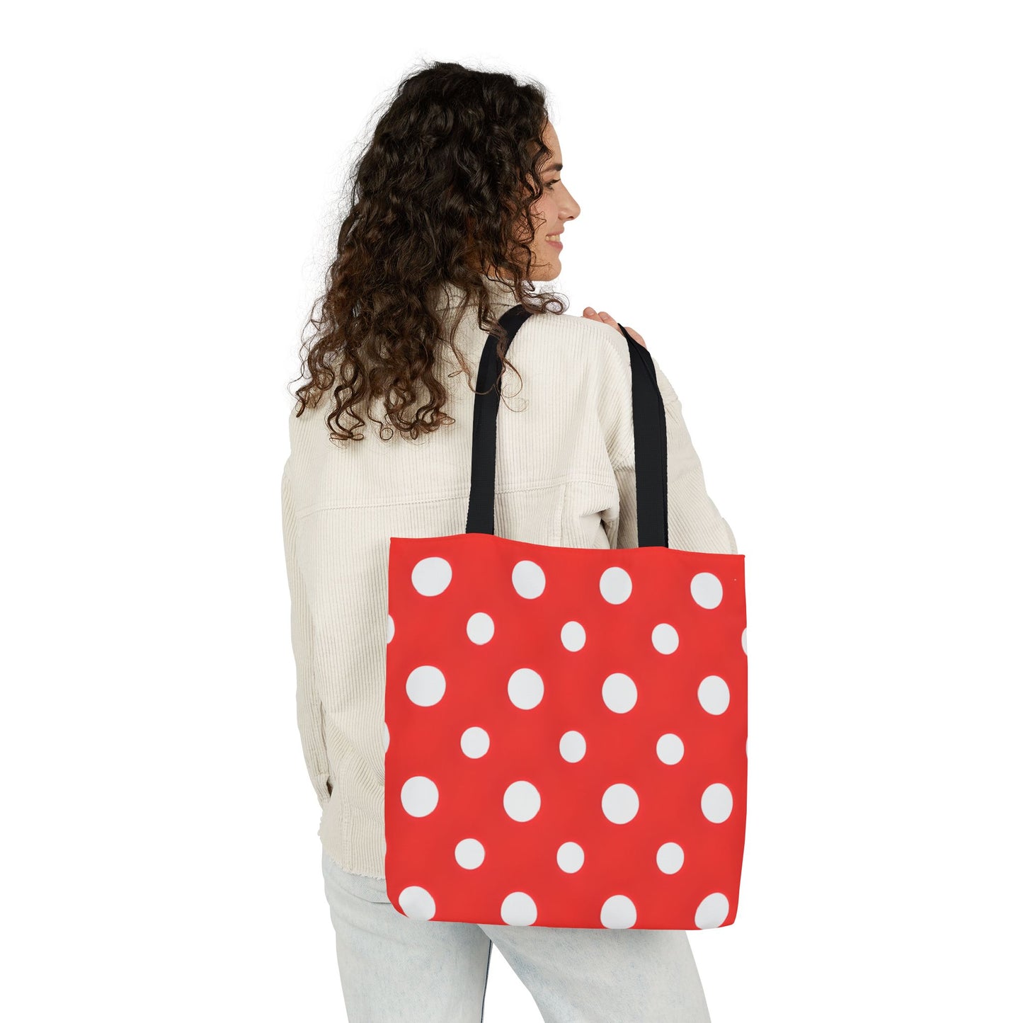 Reba's Red Polka Dot Canvas Tote Bag