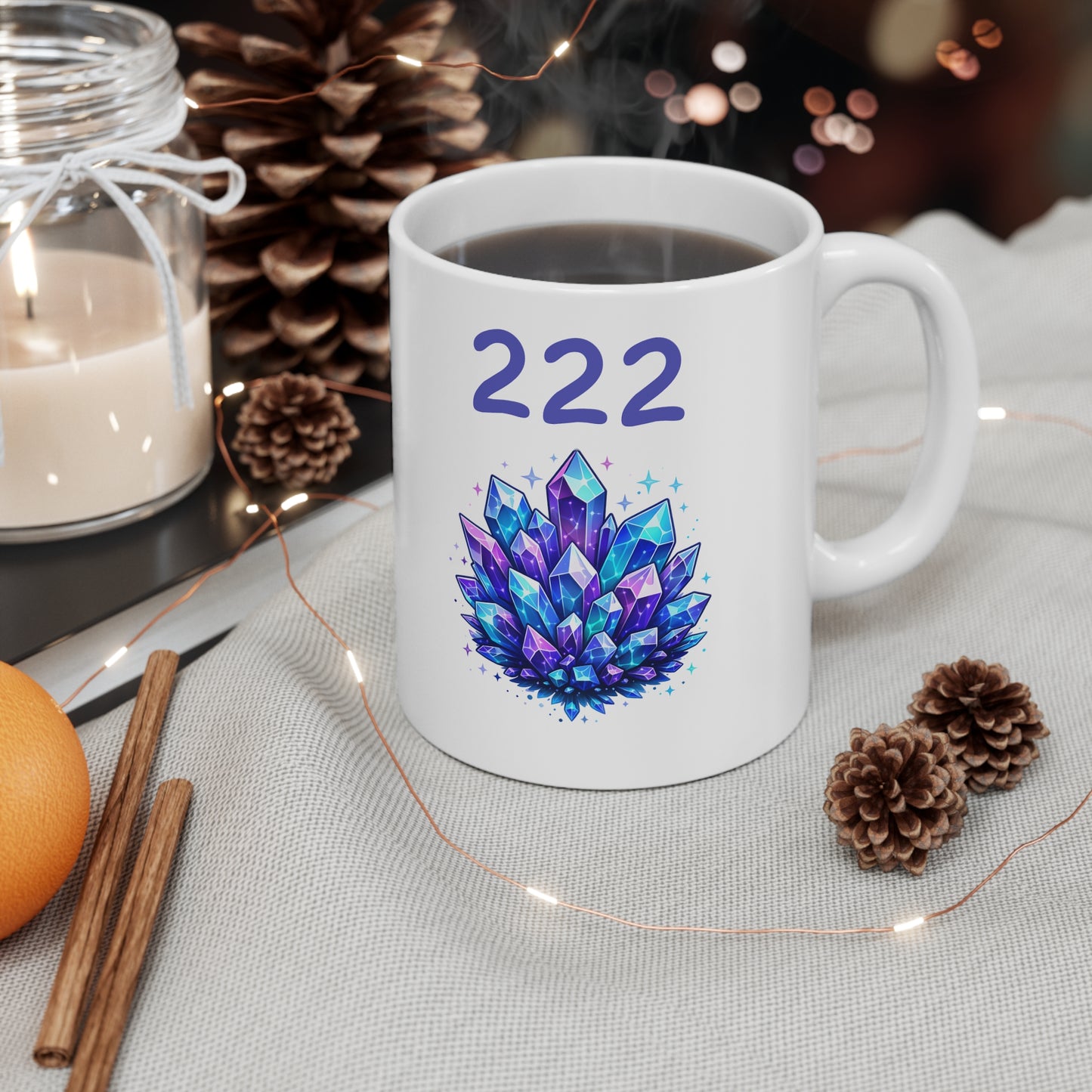 222 Crystal Ceramic Mug, Coffee Cup