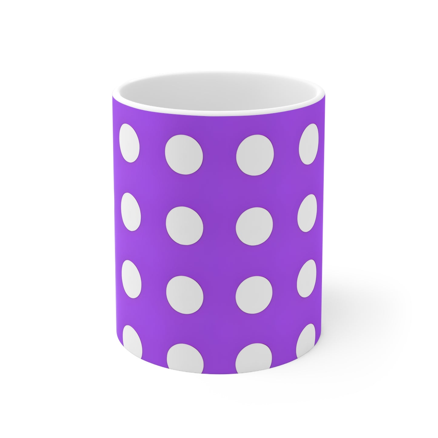 Paul's Purple Polka Dot Ceramic Mug, Coffee Cup