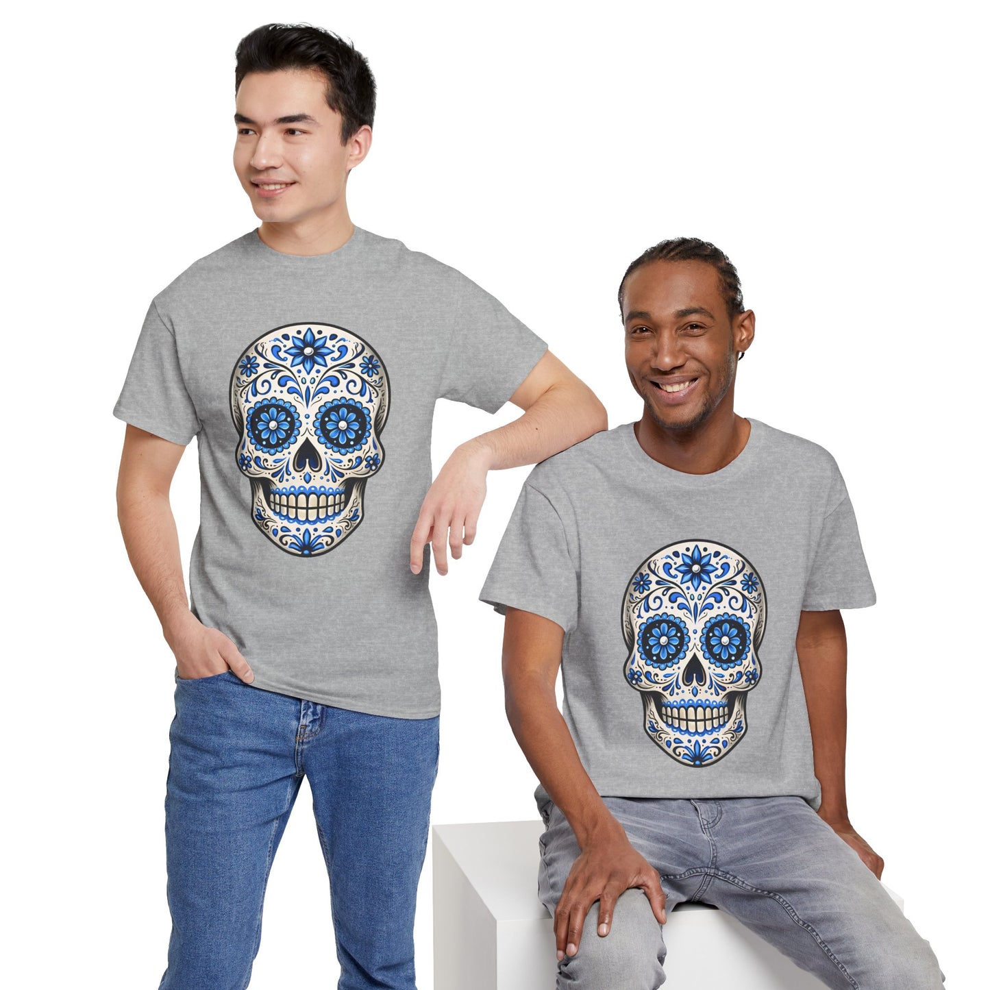 Bea's Blue Sugar Skull Adult Shirt