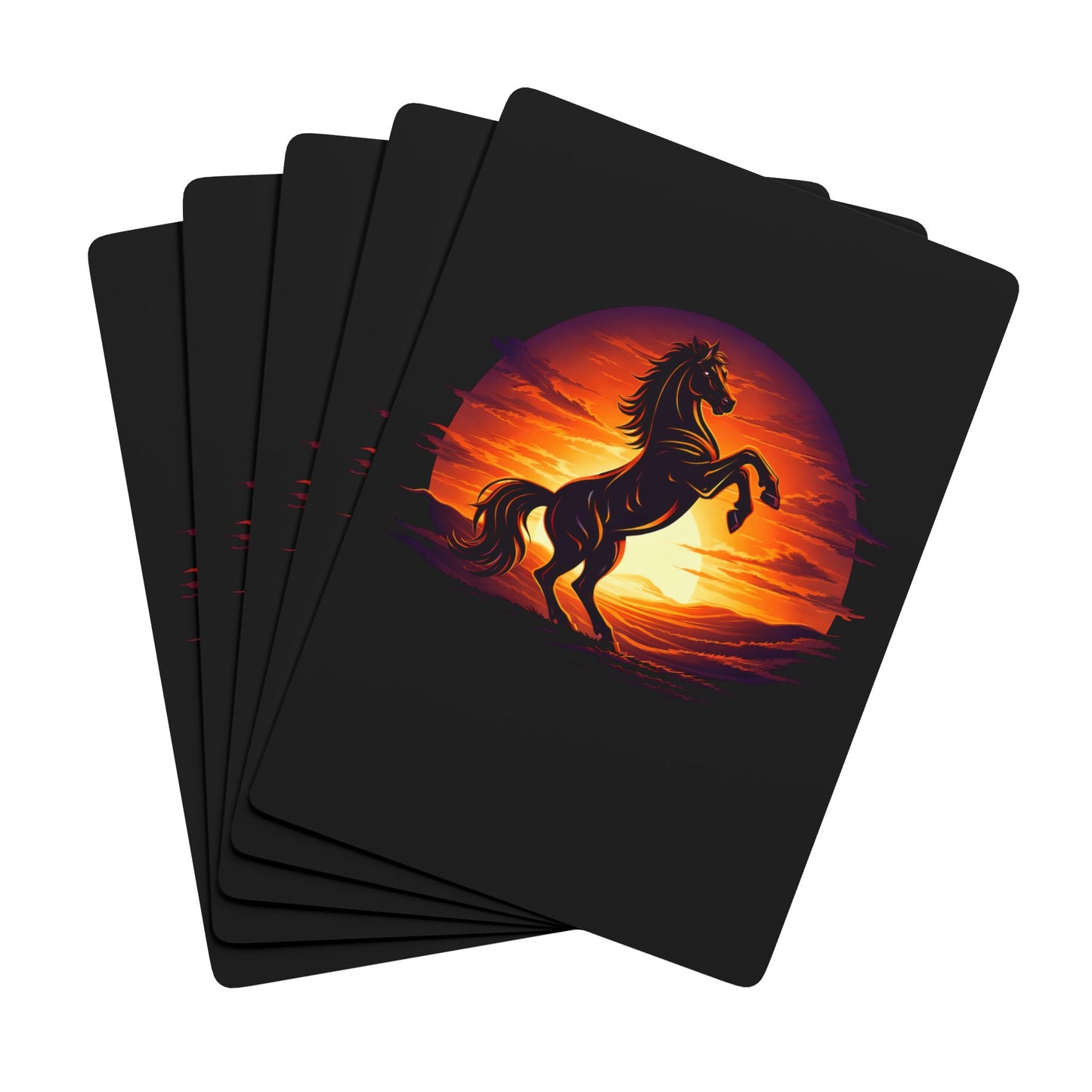 Sunset Stallion Playing Cards