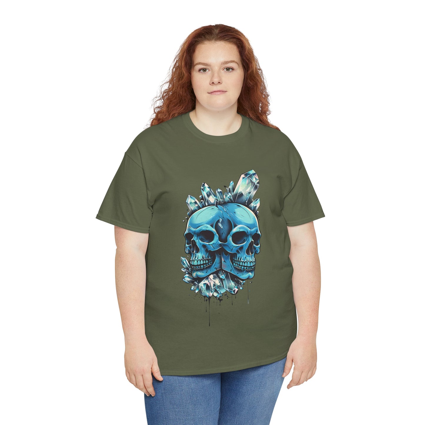 Buzz's Blue Double Skull Adult Shirt