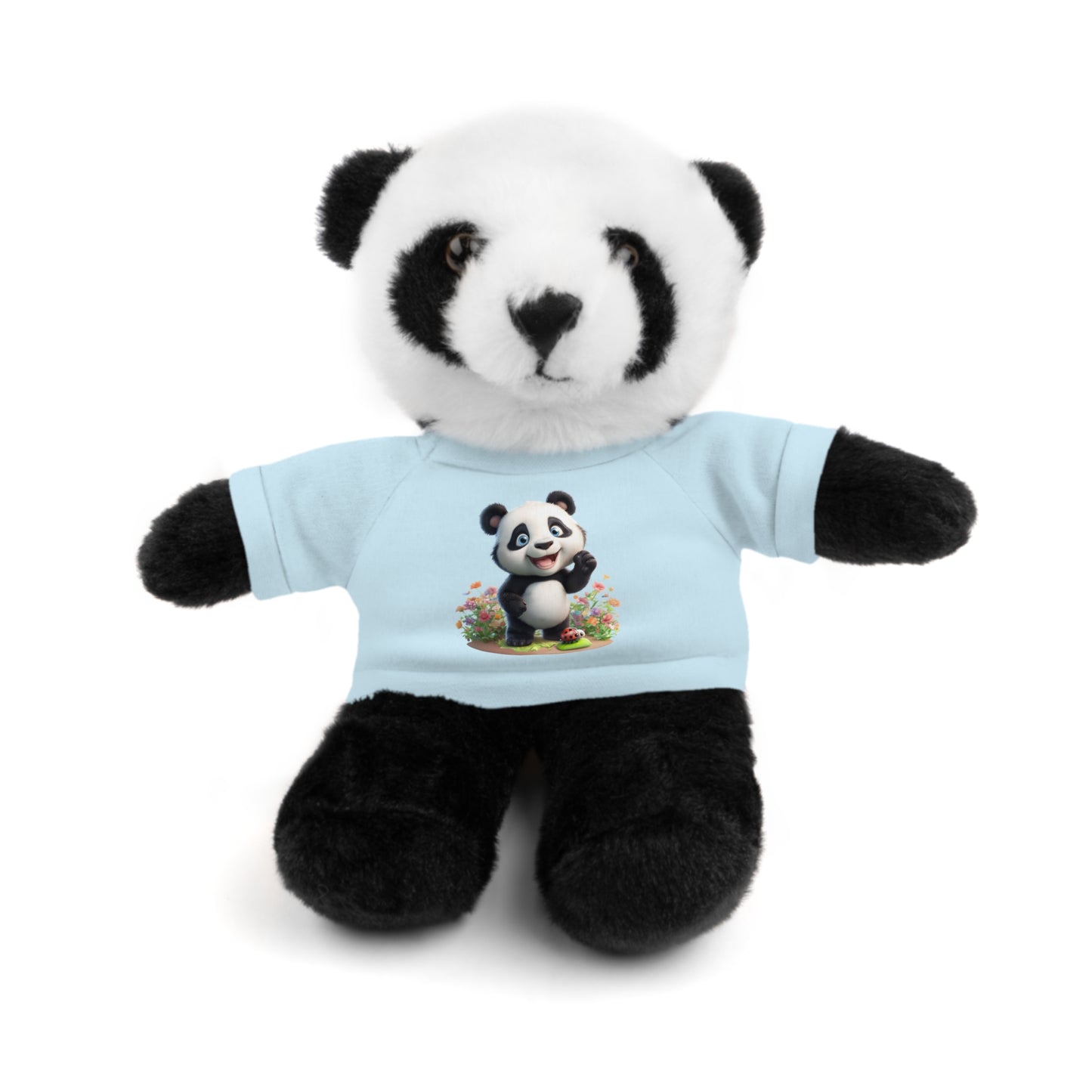 Panda on Tee Plush Animals