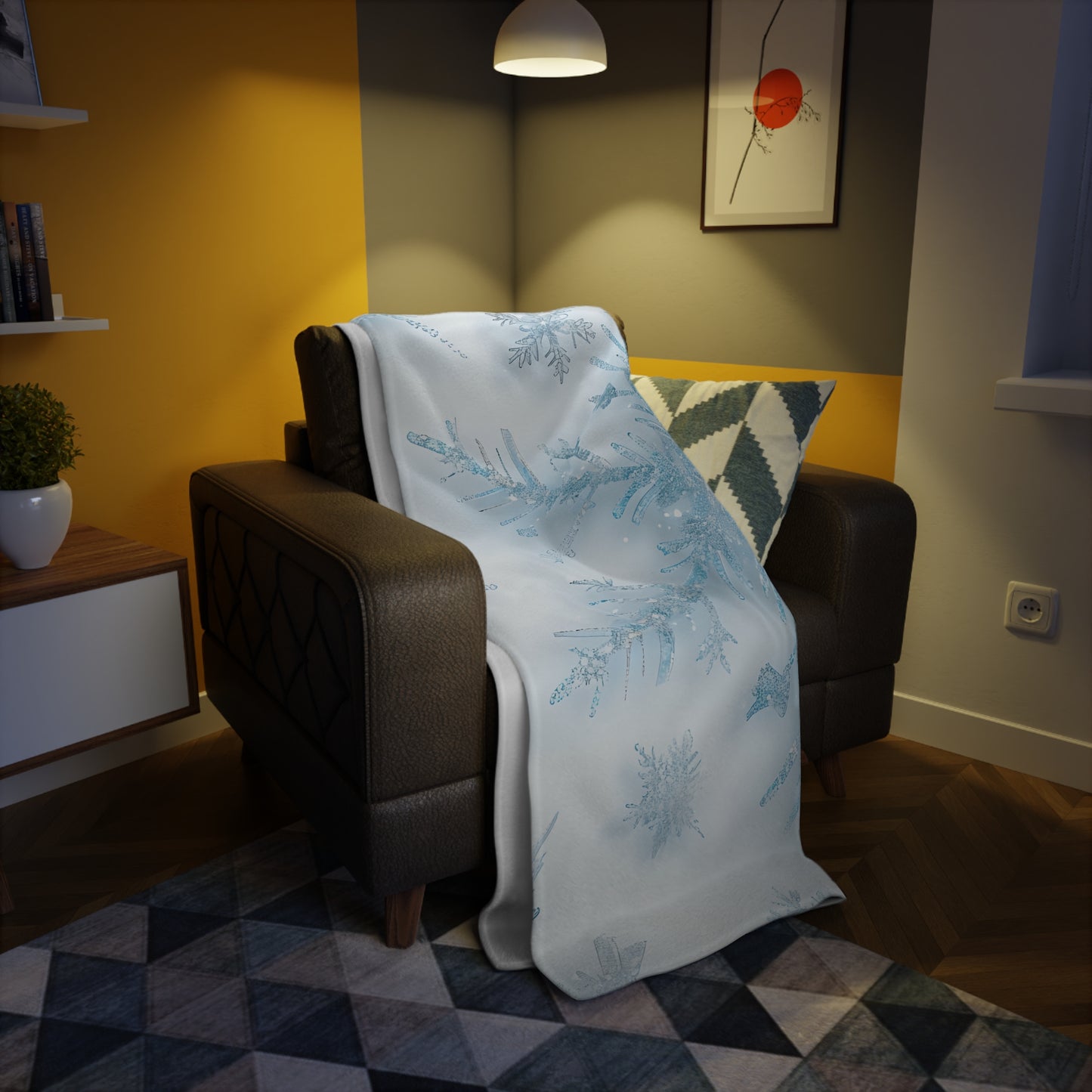 Suki's Snowflake Plush Fleece Blanket