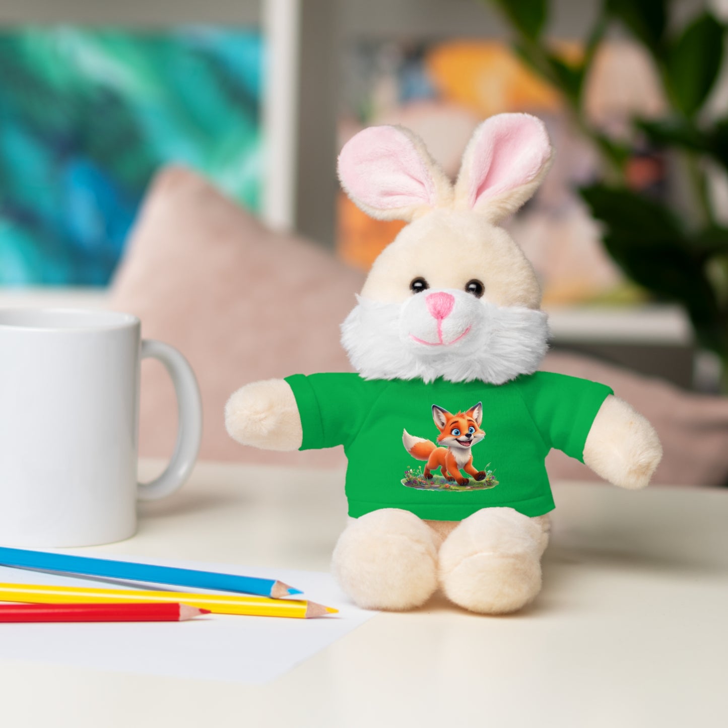 Fox On Tee Animal Plush
