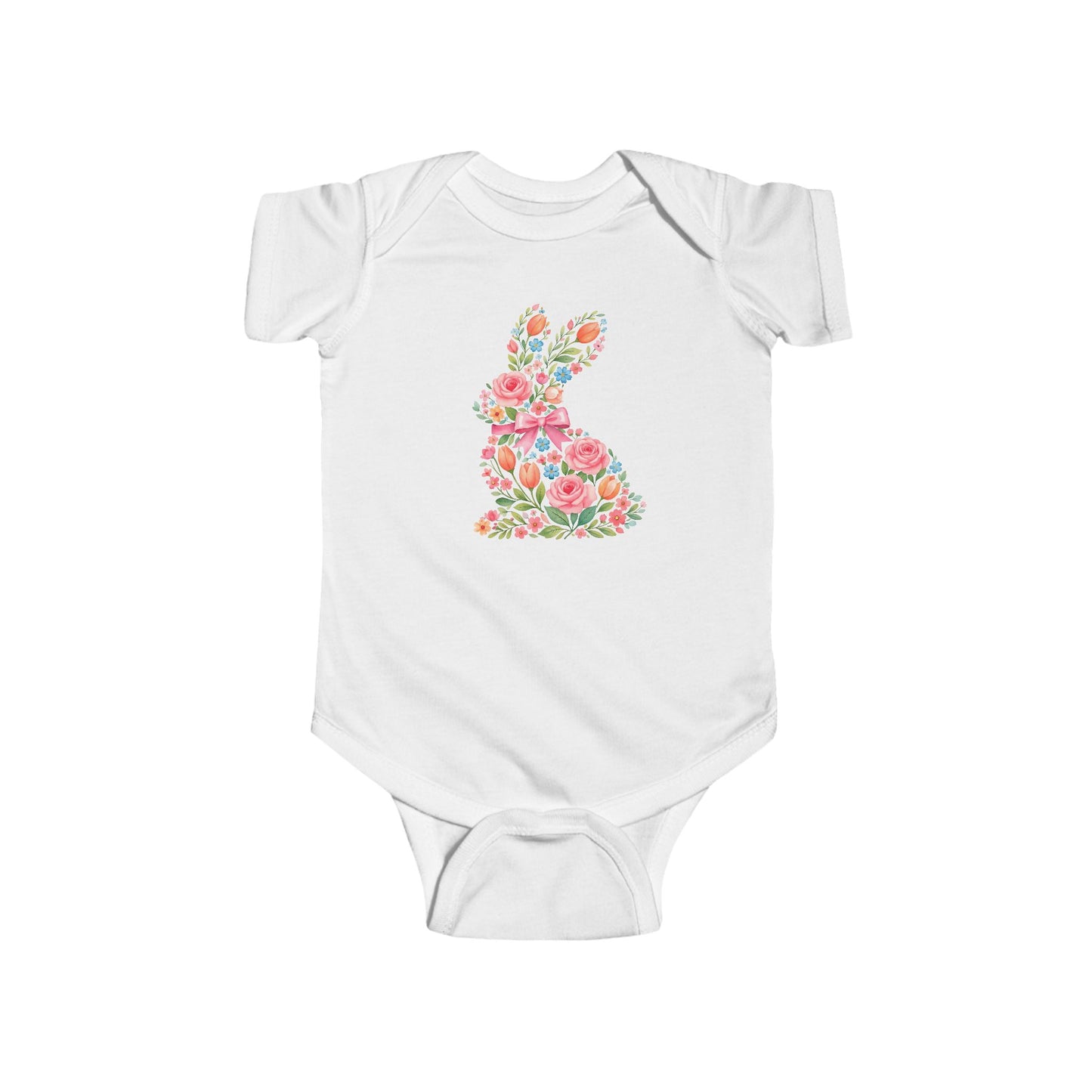 Floral Bunny Infant Bodysuit
