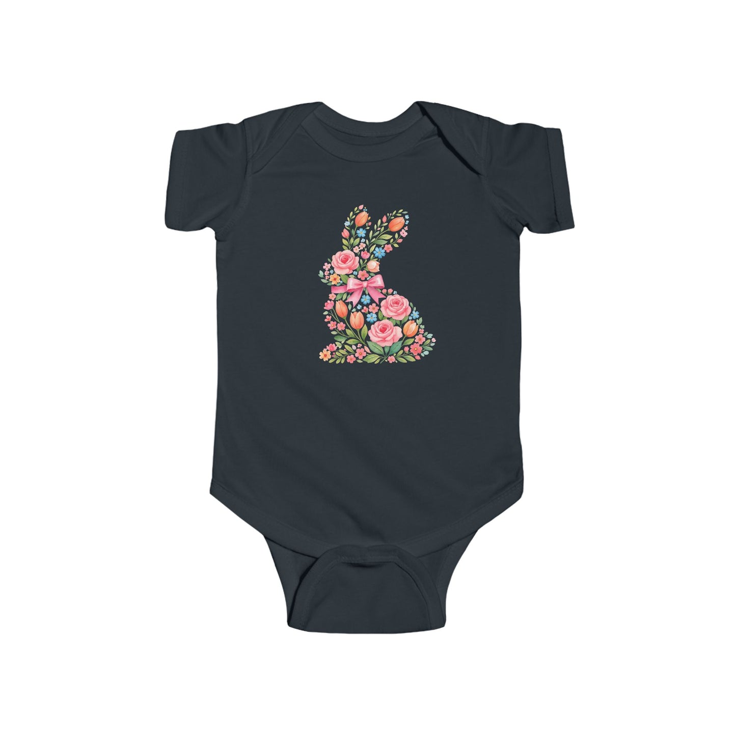 Floral Bunny Infant Bodysuit