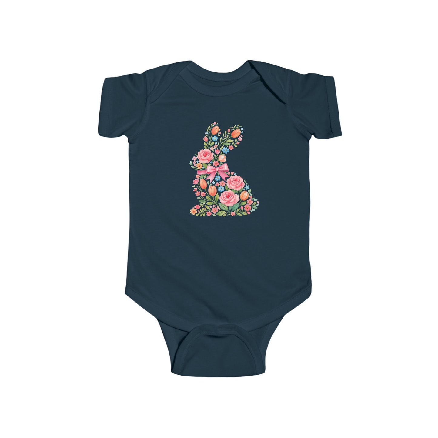 Floral Bunny Infant Bodysuit